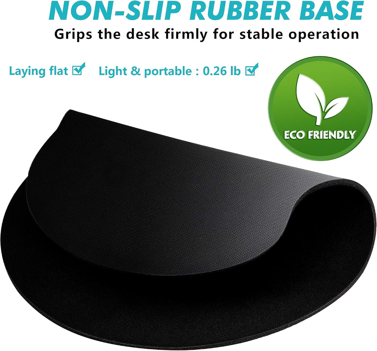 Ergonomic Mouse Pad 3 Pack with Wrist Rest Support, Round Gaming Mousepad with Smooth Surface & Non-Slip Rubber Base for Computer, Laptop, Office, Comfortable Memory Foam for Wrist Cushion