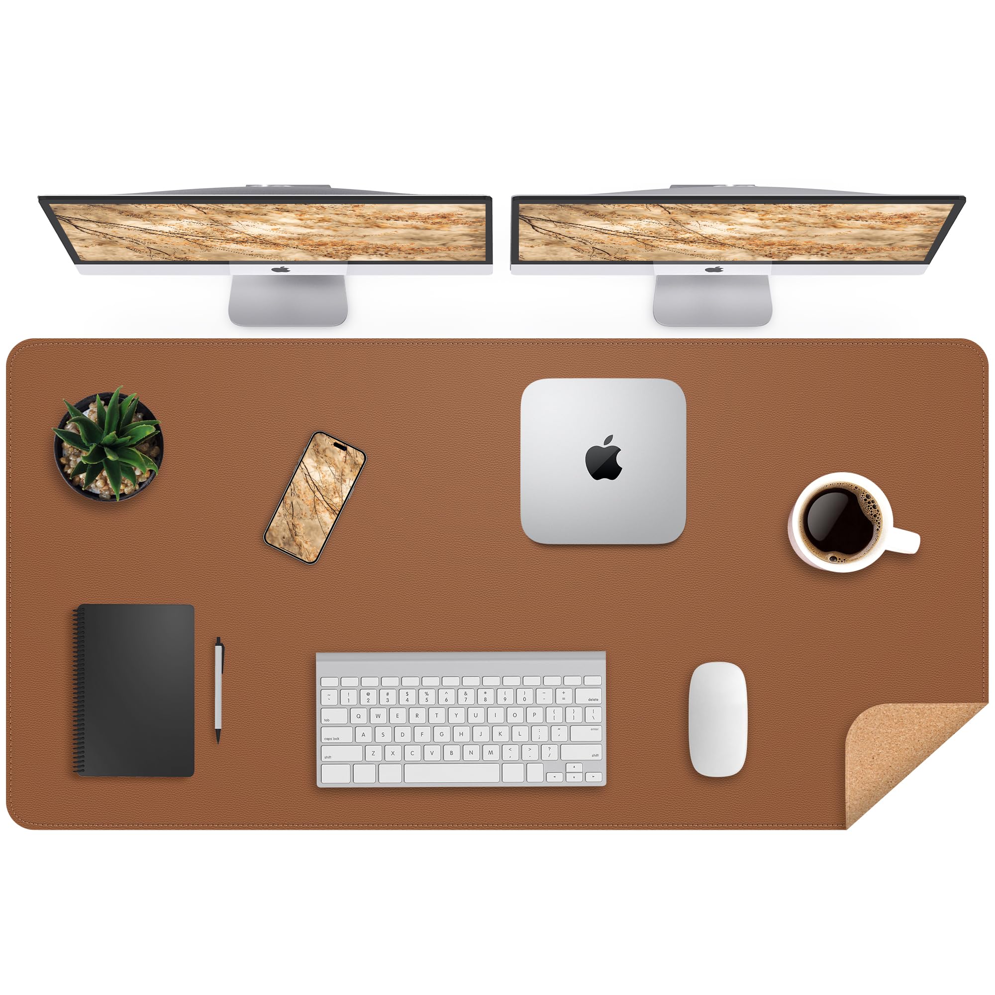 AFIING Large Desk Mat, 47" x 17", Black