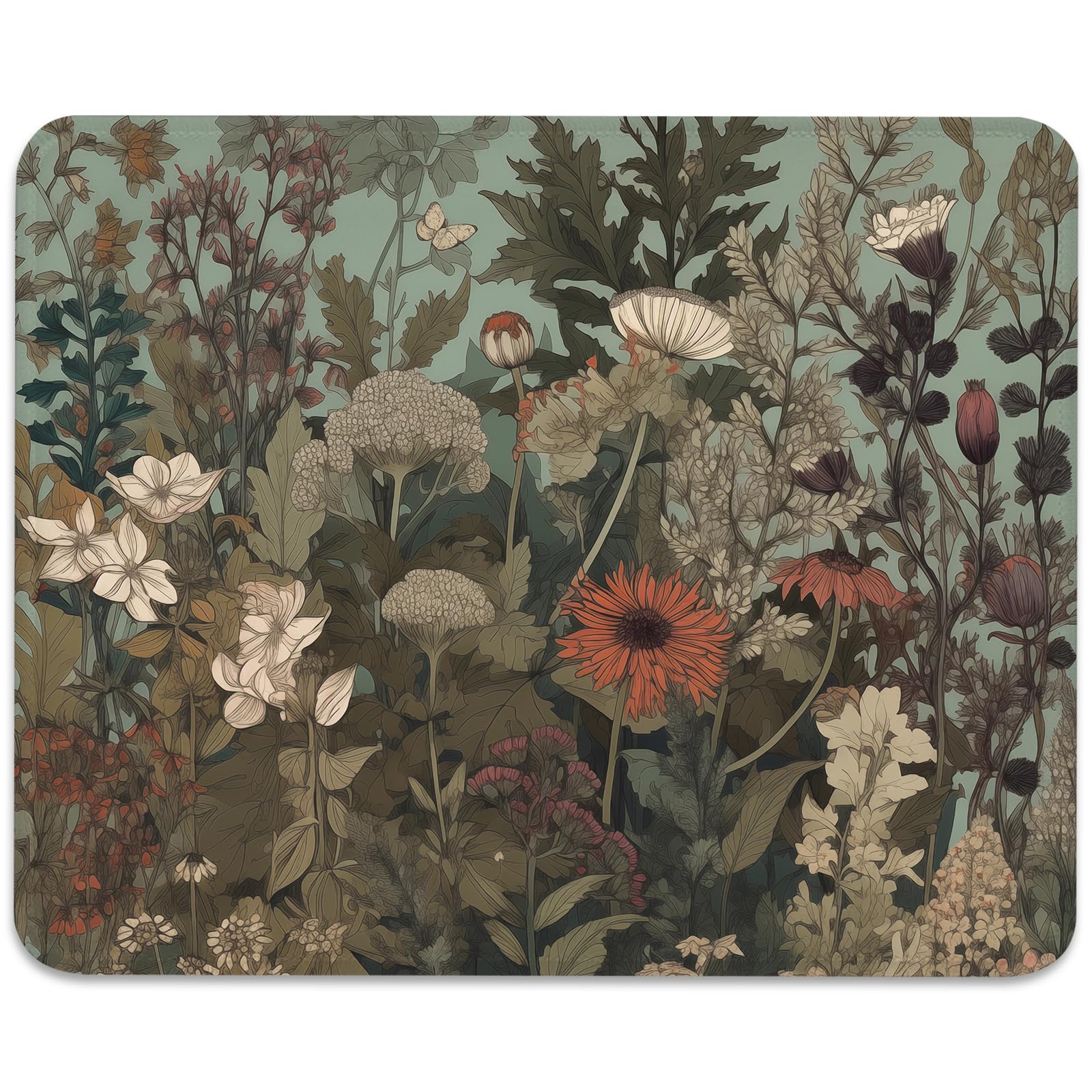 Vintage American Flag Mouse Pad - Patriotic Durability for Your Desk, Stitched Edges Non-Slip Rubber Base Mouse Pads for Computers Laptop