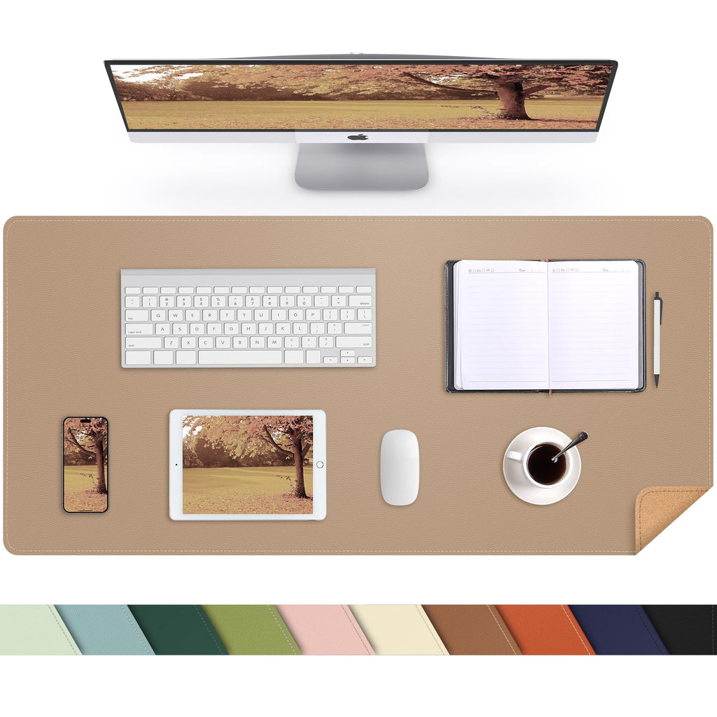 AFIING Large Desk Mat, 47" x 17", Black