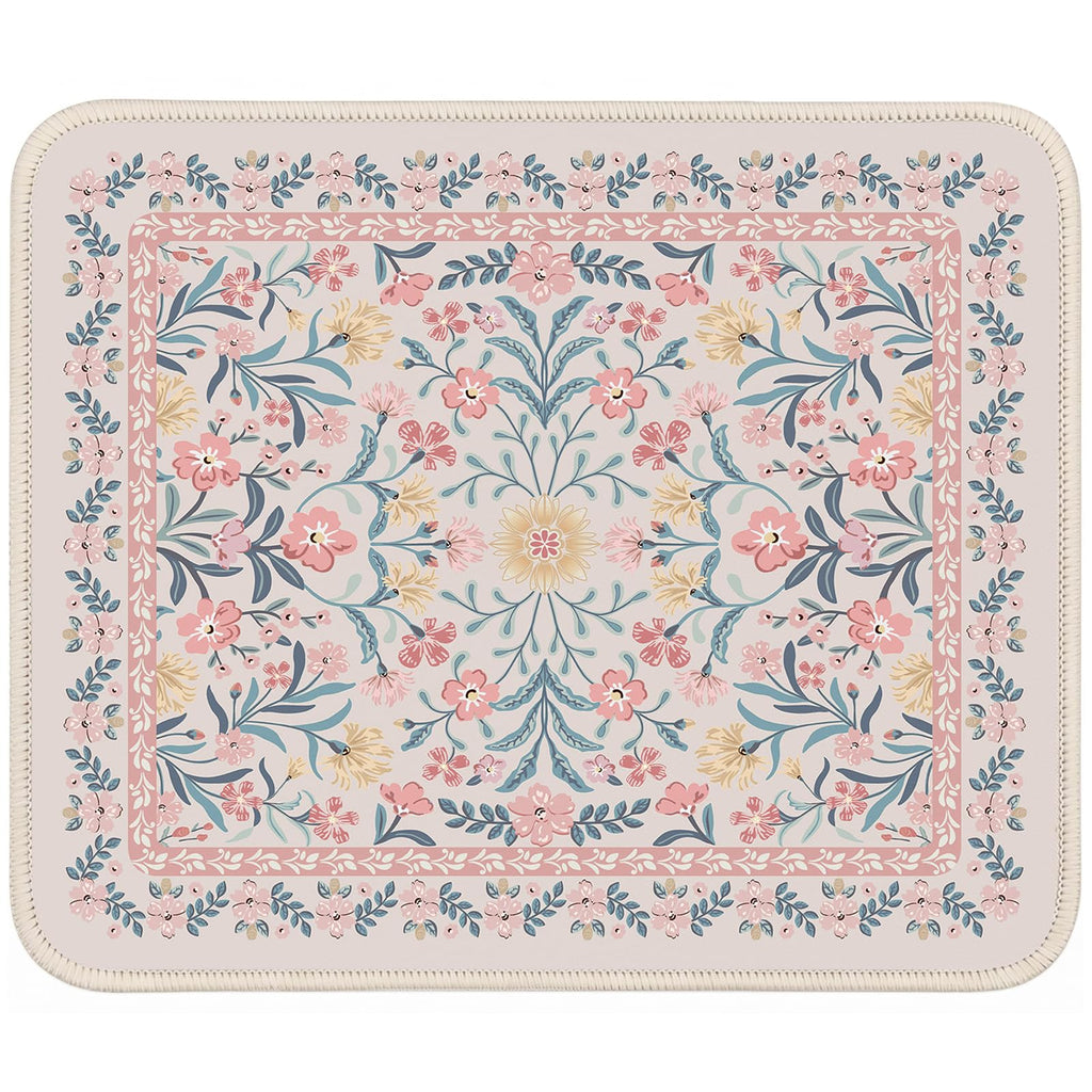 iCasso Desk Mat,Mouse Pad for Office Desk,35.4x15.7in,Pink Floral