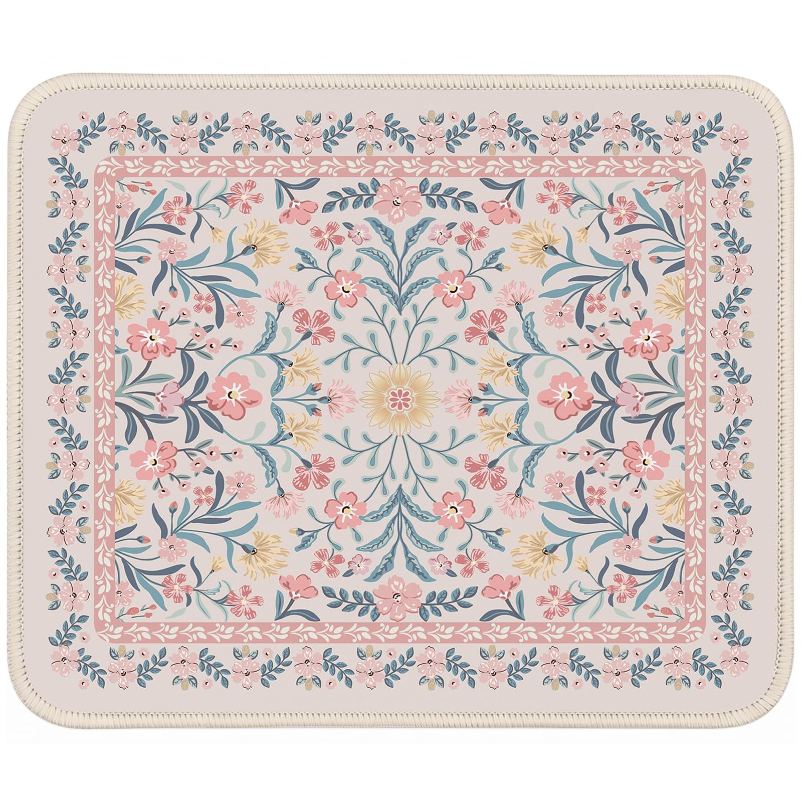 iCasso Desk Mat,Mouse Pad for Office Desk,35.4x15.7in,Pink Floral