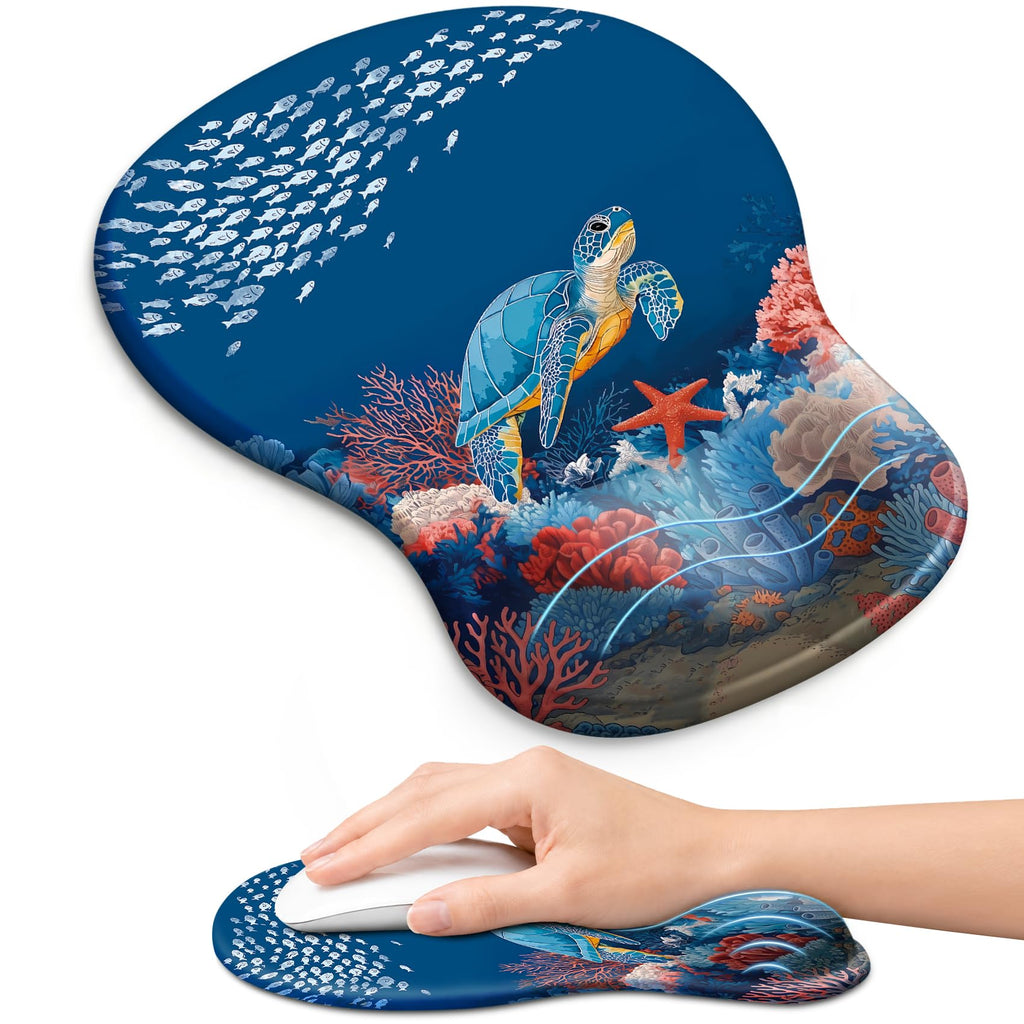 Ergonomic Mouse Pad with Wrist Rest, Gel Wrist Support, Black