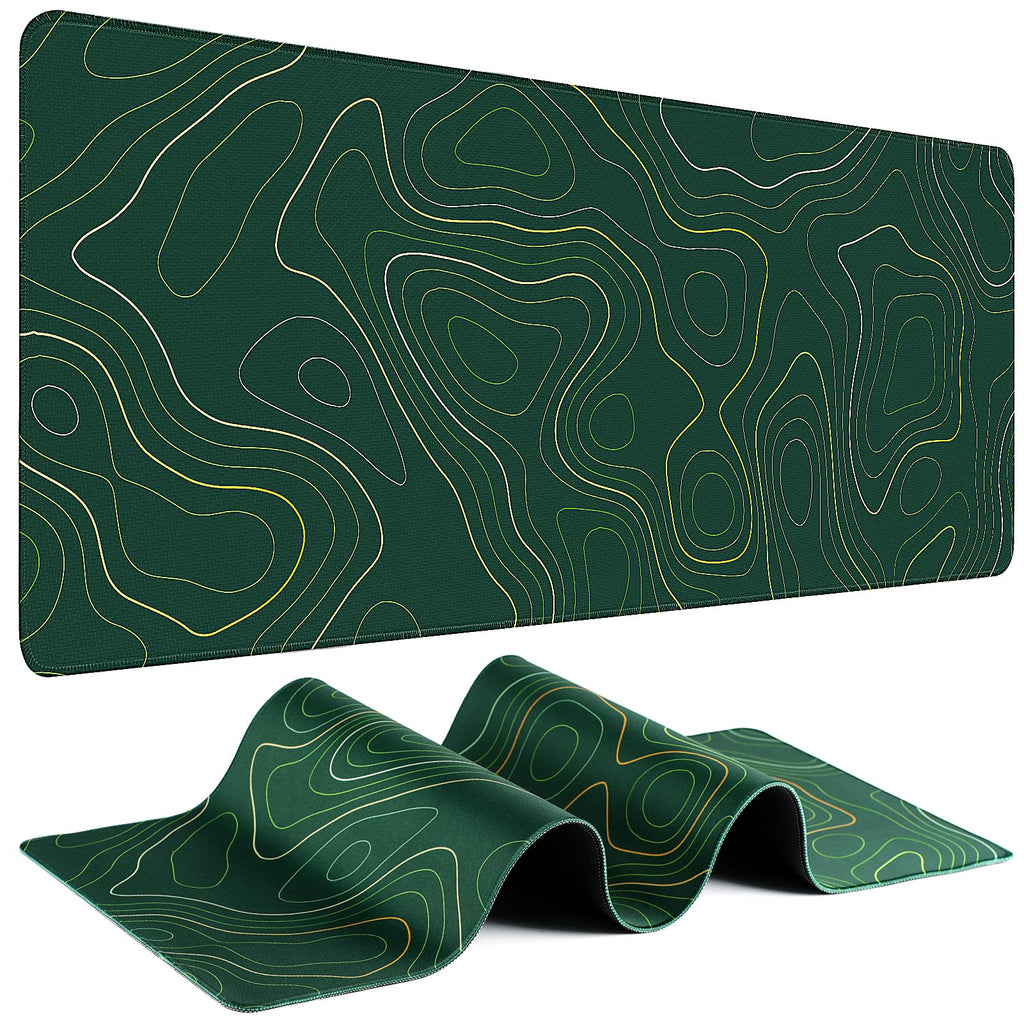 Mouse Pad Gaming - Desk Mat for Keyboard and Mouse - Kanagawa Large Mouse Pad for Desk, Japanese Sea Wave Mousepad (31.5 x 11.8inch) with Non-Slip Base, Desks Pad Mat for Game, Office and Home