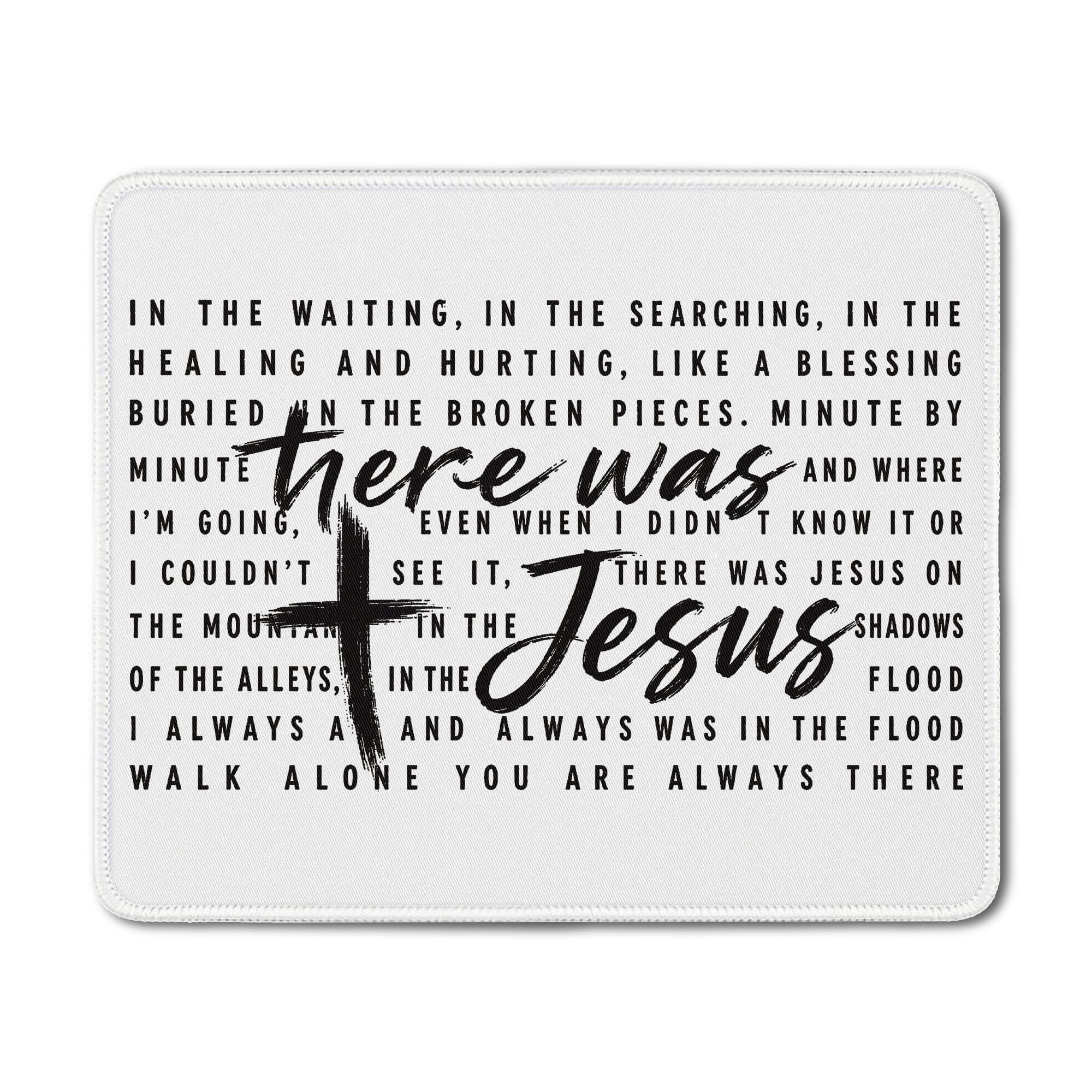 Inspirational Christian God Says I Am Mouse Pad, Minimalist Boho Floral Bible Verse Affirmation Mouse Pads Mousepad for Home Office Dorm Computers Laptop Supplies Desk Accessories, 9.5x7.9 Inch