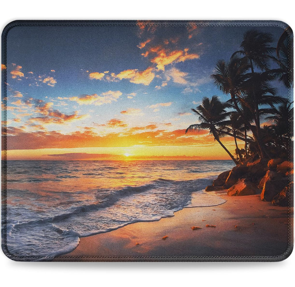 JIKIOU Mouse Pad with Stitched Edge, Perfect Size-10.2x8.3in Black