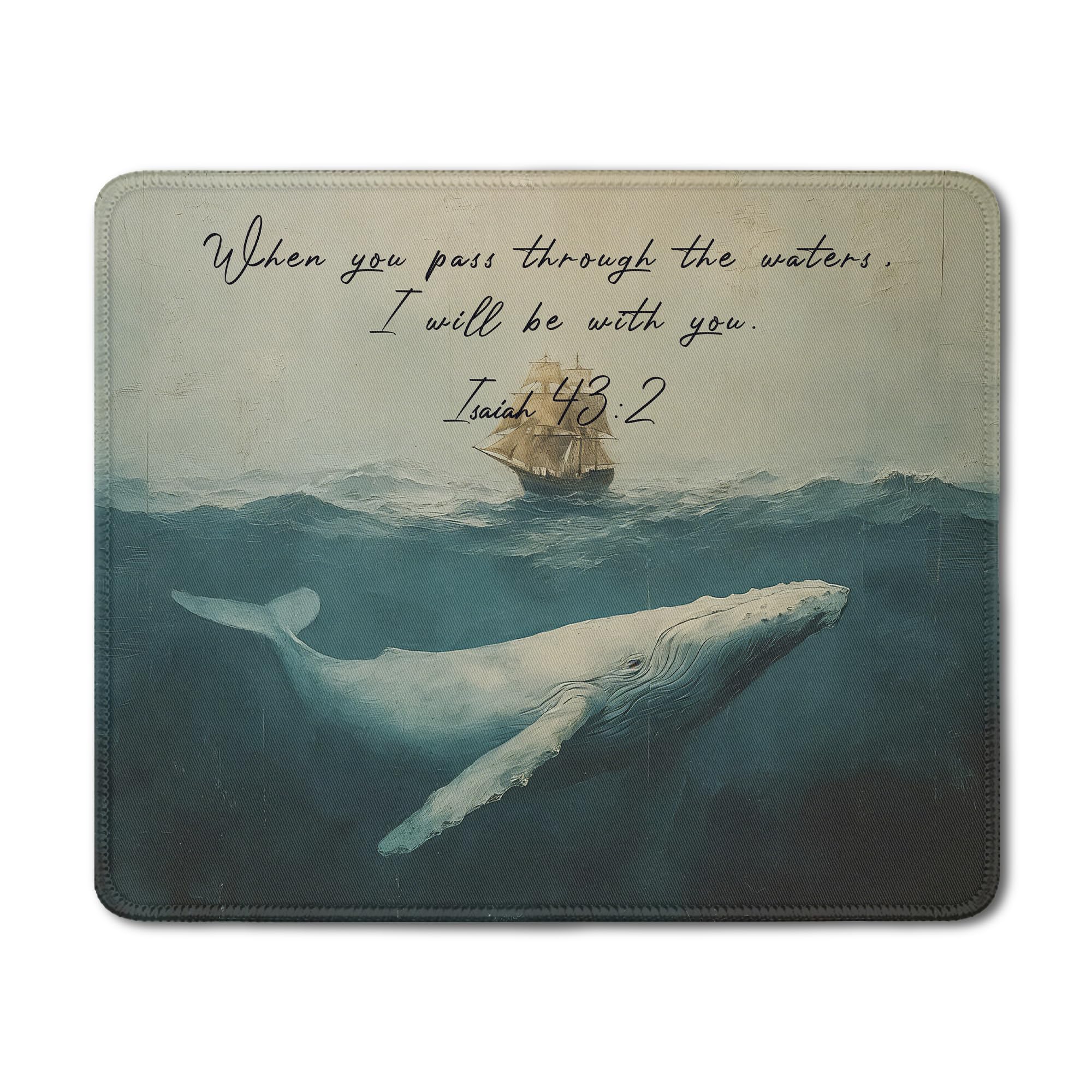 Inspirational Christian God Says I Am Mouse Pad, Minimalist Boho Floral Bible Verse Affirmation Mouse Pads Mousepad for Home Office Dorm Computers Laptop Supplies Desk Accessories, 9.5x7.9 Inch