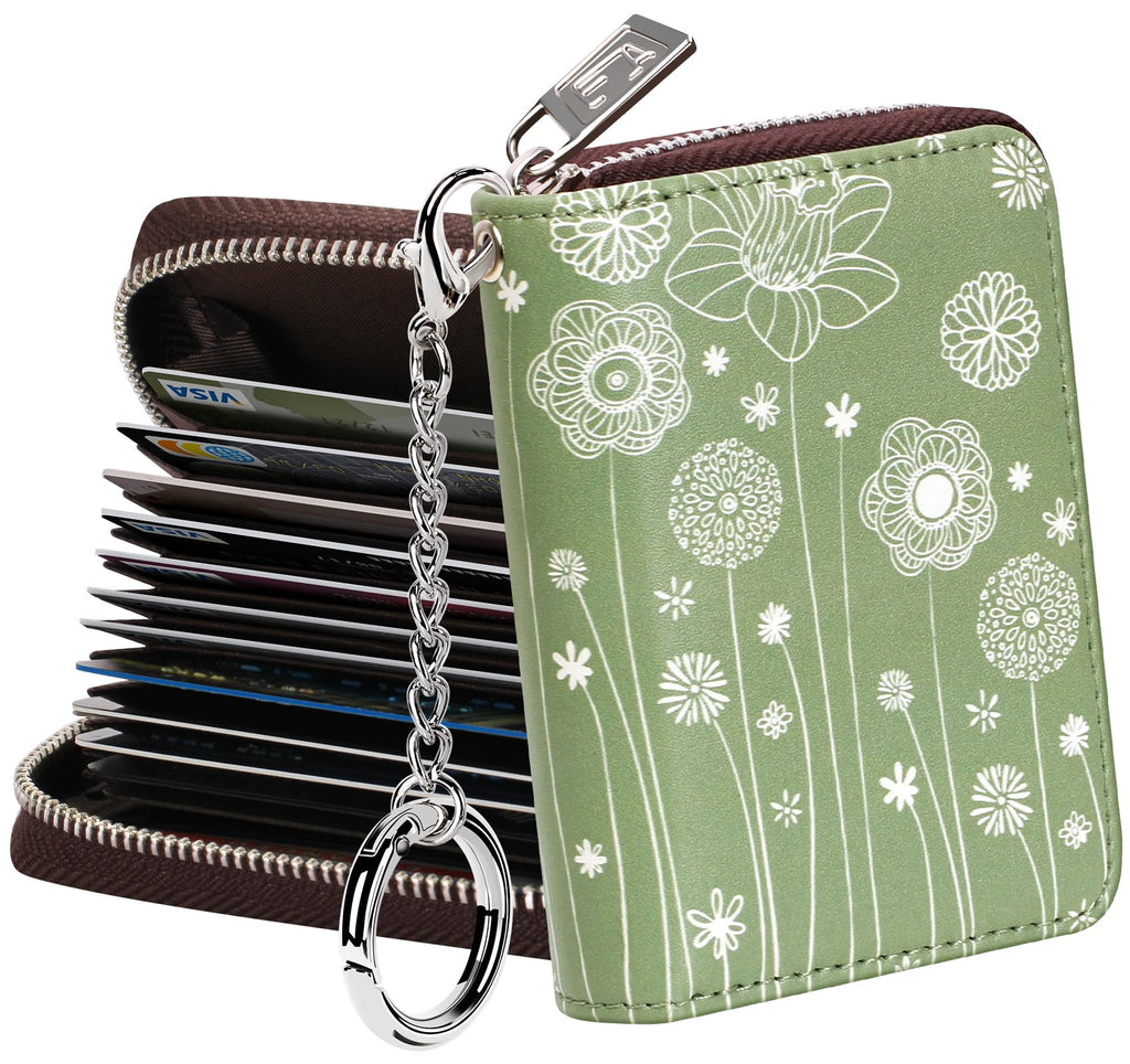 FurArt Zipper Wallet Women RFID Credit Card Holder keychain Wallet