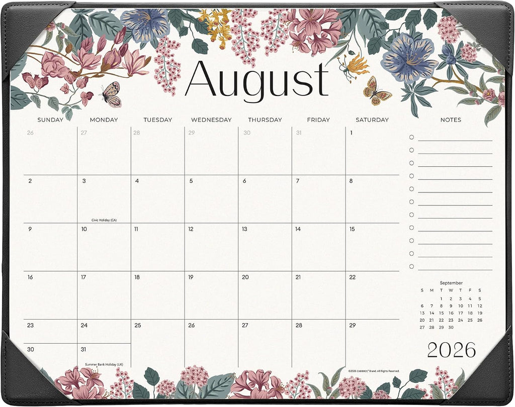Cabbrix Desk Calendar 2026-2027 with Desktop Mat, Desk Pad Calendar From July 2026 to December 2027 15x12 inch, Desk Blotter Calendar for Home Office and School, Easy Planning, Gift for the Holidays