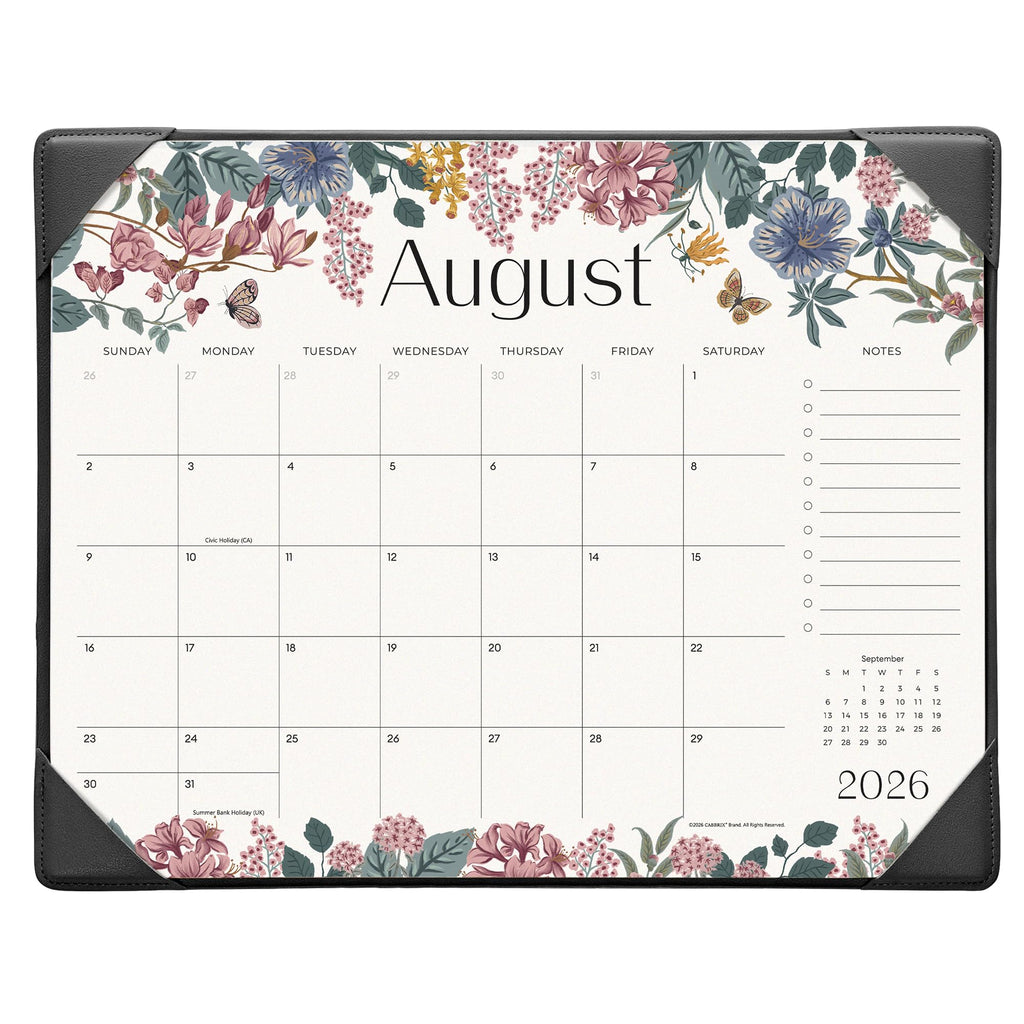 Cabbrix Desk Calendar 2026-2027 with Desktop Mat, Desk Pad Calendar From July 2026 to December 2027 15x12 inch, Desk Blotter Calendar for Home Office and School, Easy Planning, Gift for the Holidays