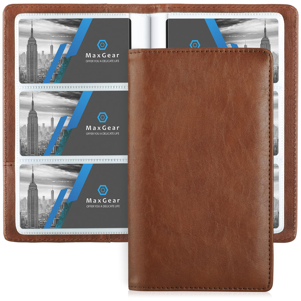 MaxGear Business Card Organizer Book, Holds 240 Cards, Black