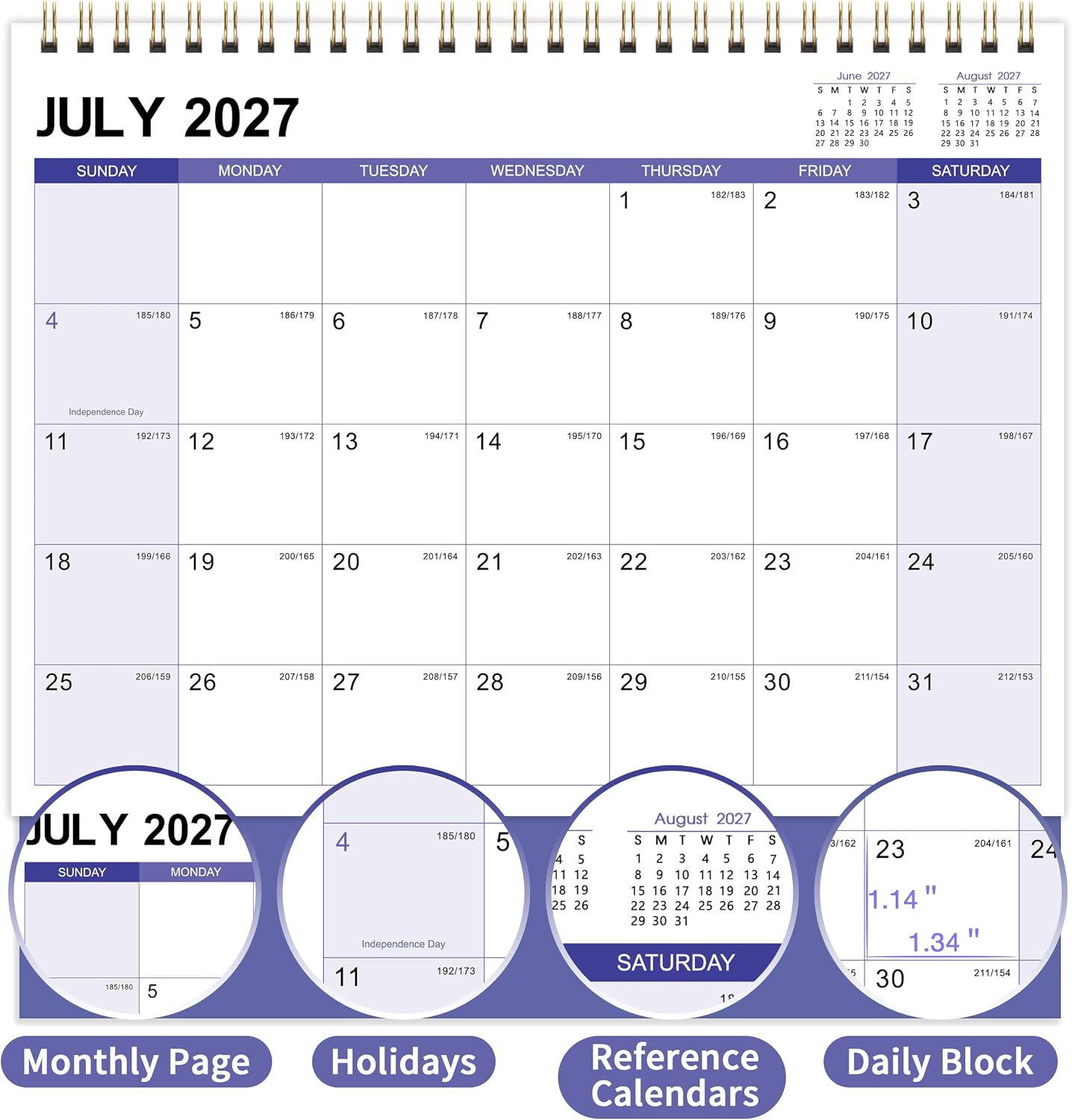 2027 Desk Calendar - Desktop Calendar 2027,12 Months Desk Calendar 2027