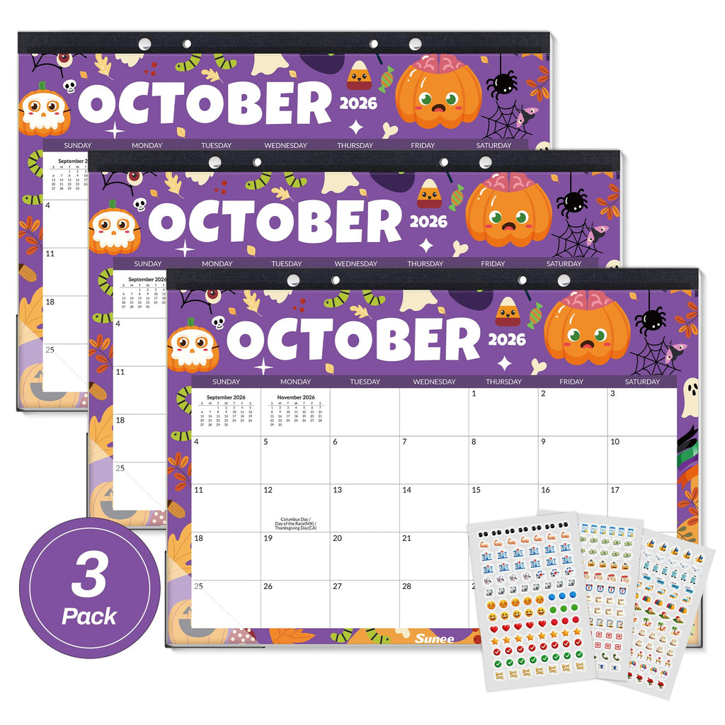 SUNEE Desk Calendar 2026 Large 22x17 from July 2026 to December 2027, Extra Large Desktop Monthly Calendar Pad 18 Months For Teacher or Office, Desk Top, Seasonal