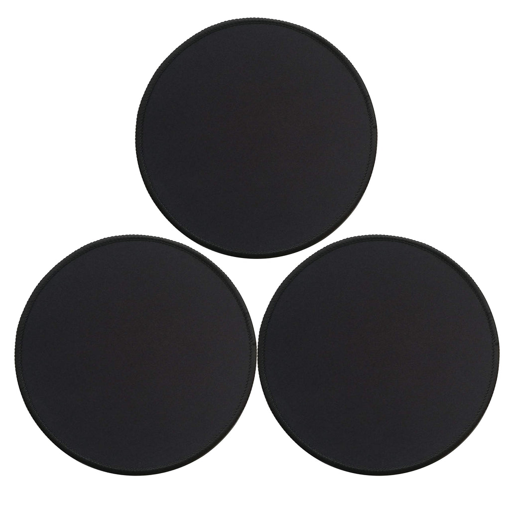 3 Pack Standard Mouse Pad with Stitched Edges, 10.3 x 8.3 in Black