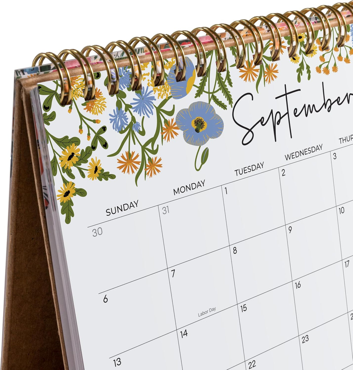 Small Desk Calendar 2026-2027, Jokotha Standing Flip Calendar, July 2026 to December 2027, 18 Month Desktop Calendar with Stickers & Floral Design, 8"x6"