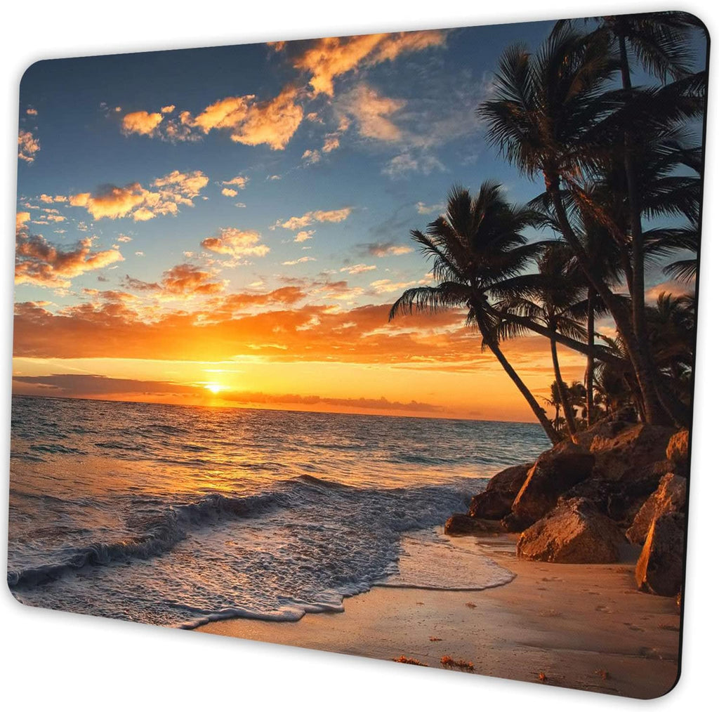 Sunset Beach Mouse pad 9.5"x7.9" Non-Slip 3mm Small Computer Pad