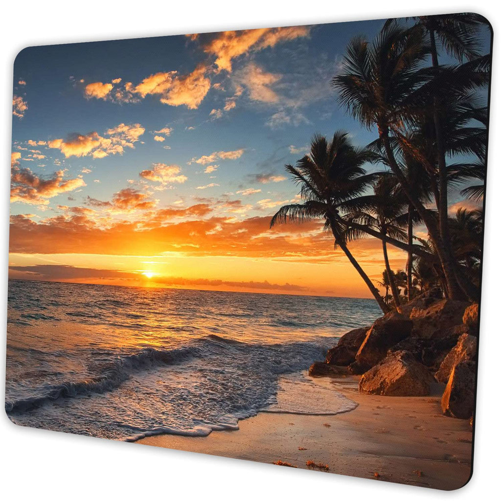 Sunset Beach Mouse pad 9.5"x7.9" Non-Slip 3mm Small Computer Pad