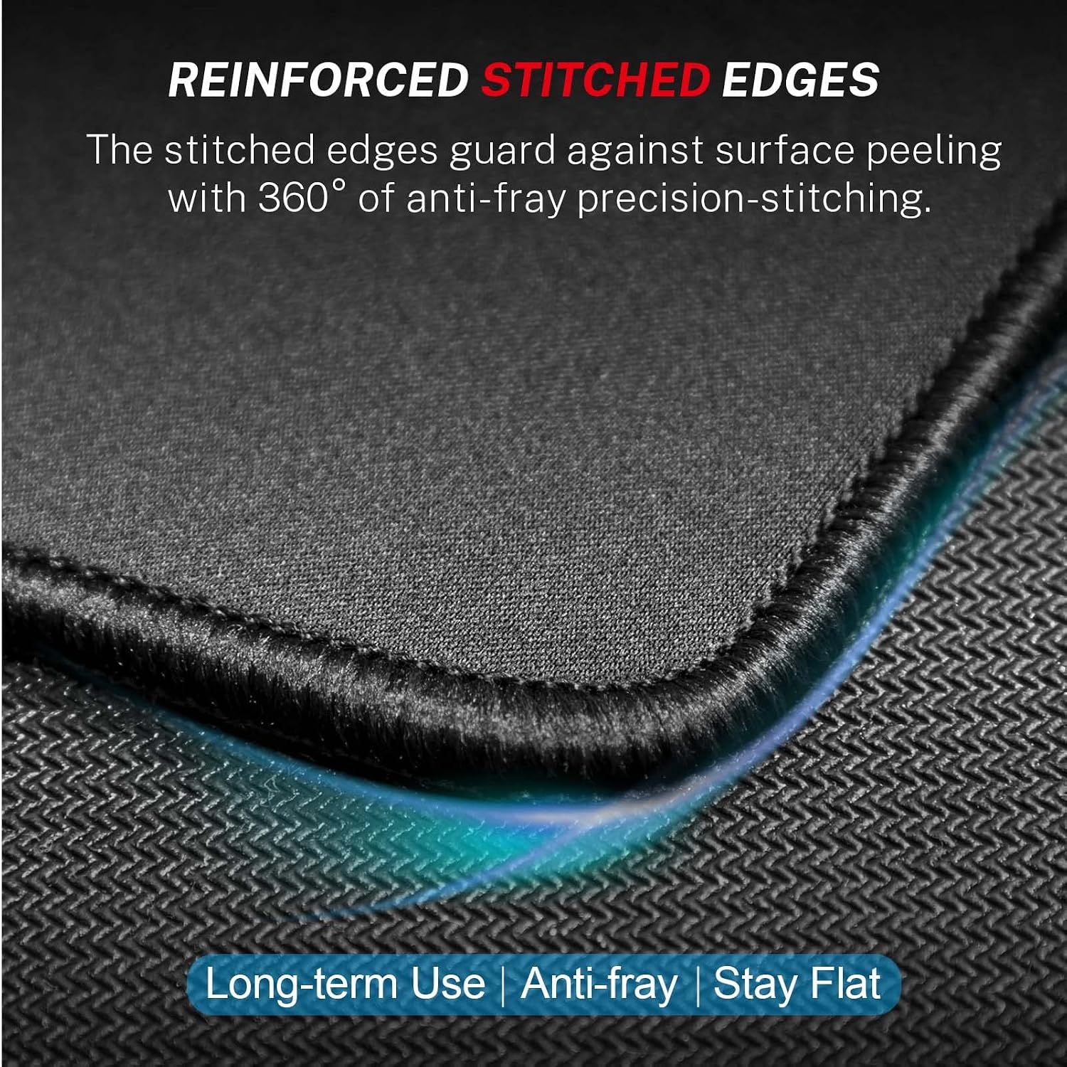 MROCO 3 Pack Mouse Pad, Black Mousepad for Desk, 30% Larger, 8.5 x 11 in