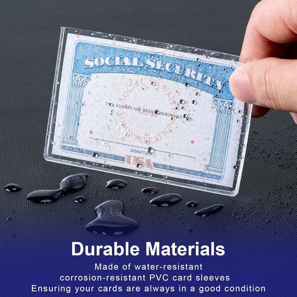 10 Pack Social Security Card Protector Medicare New Credit Card Holder,24 Mil Soft Clear Card for Waterproof SSN Card Protector，ID/Debit/Credit Card Covers Sleeve(10)
