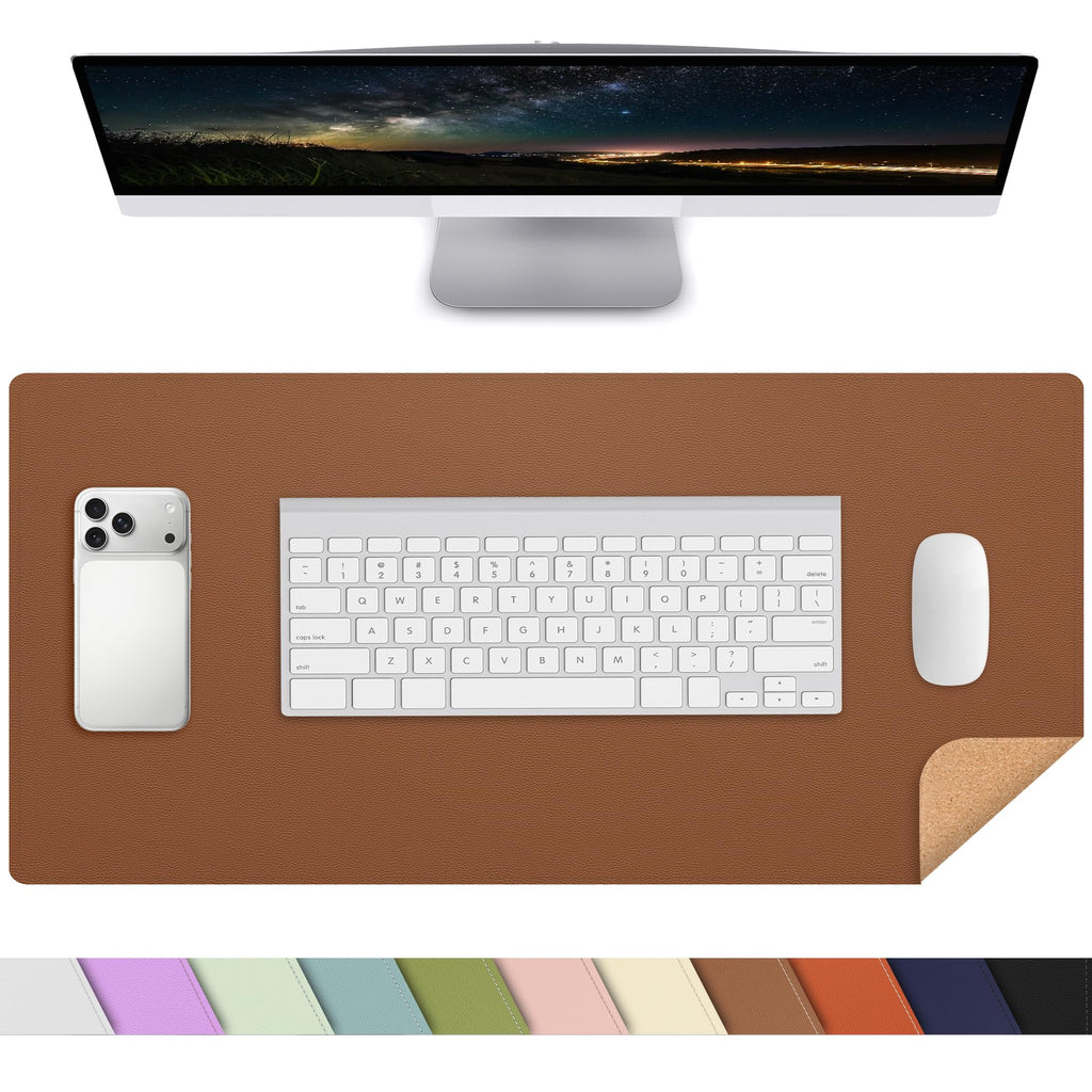 AFIING Large Desk Mat, 47" x 17", Black