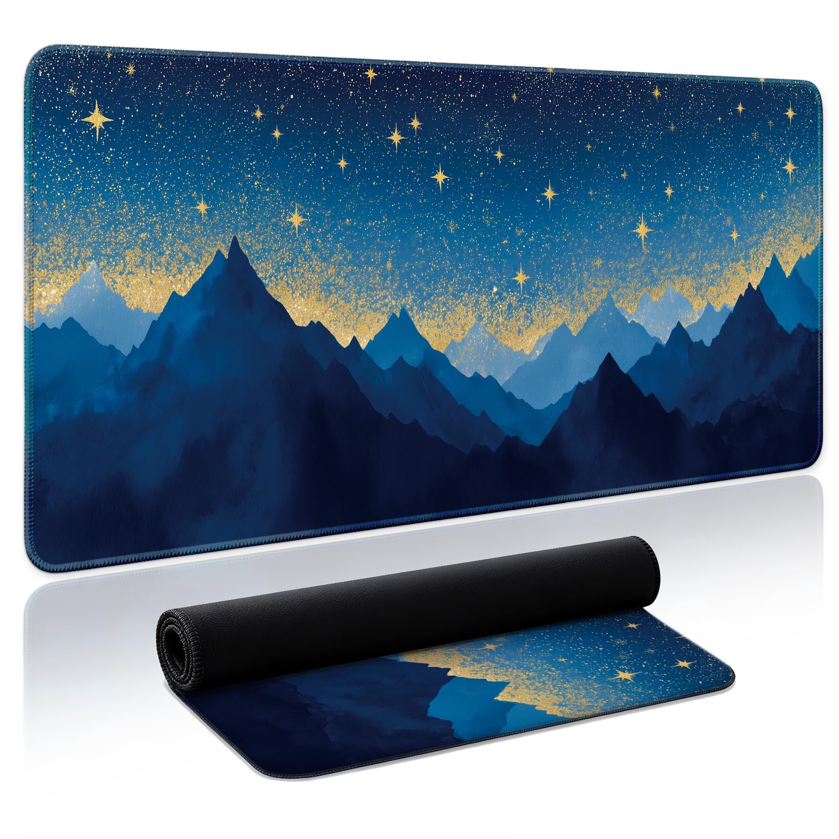 Aesthetic Desk Mat, Cute Enchanted Garden Desk Pad Protector for Work & Decor, 31.5" x 11.8", Pretty Non-Slip Extended Mouse Pad for Office or Home