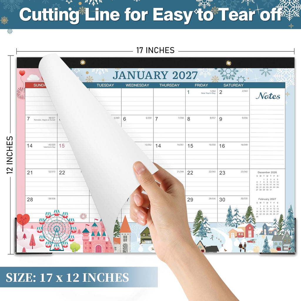 Desk Calendar 2027,18 Months Calendar from January 2027 to June 2028