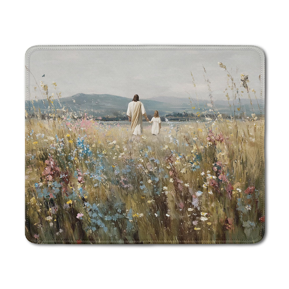 Inspirational Christian God Says I Am Mouse Pad, Minimalist Boho Floral Bible Verse Affirmation Mouse Pads Mousepad for Home Office Dorm Computers Laptop Supplies Desk Accessories, 9.5x7.9 Inch