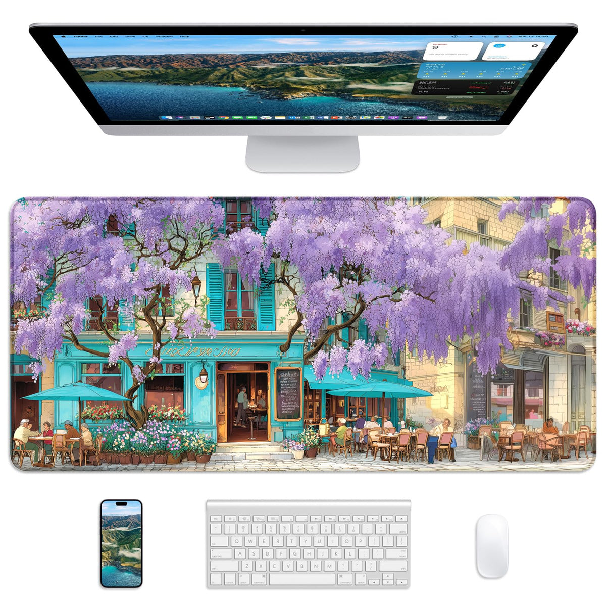Mouse Pad 31.5x11.8in Large Desk Mat Non-Slip for Office
