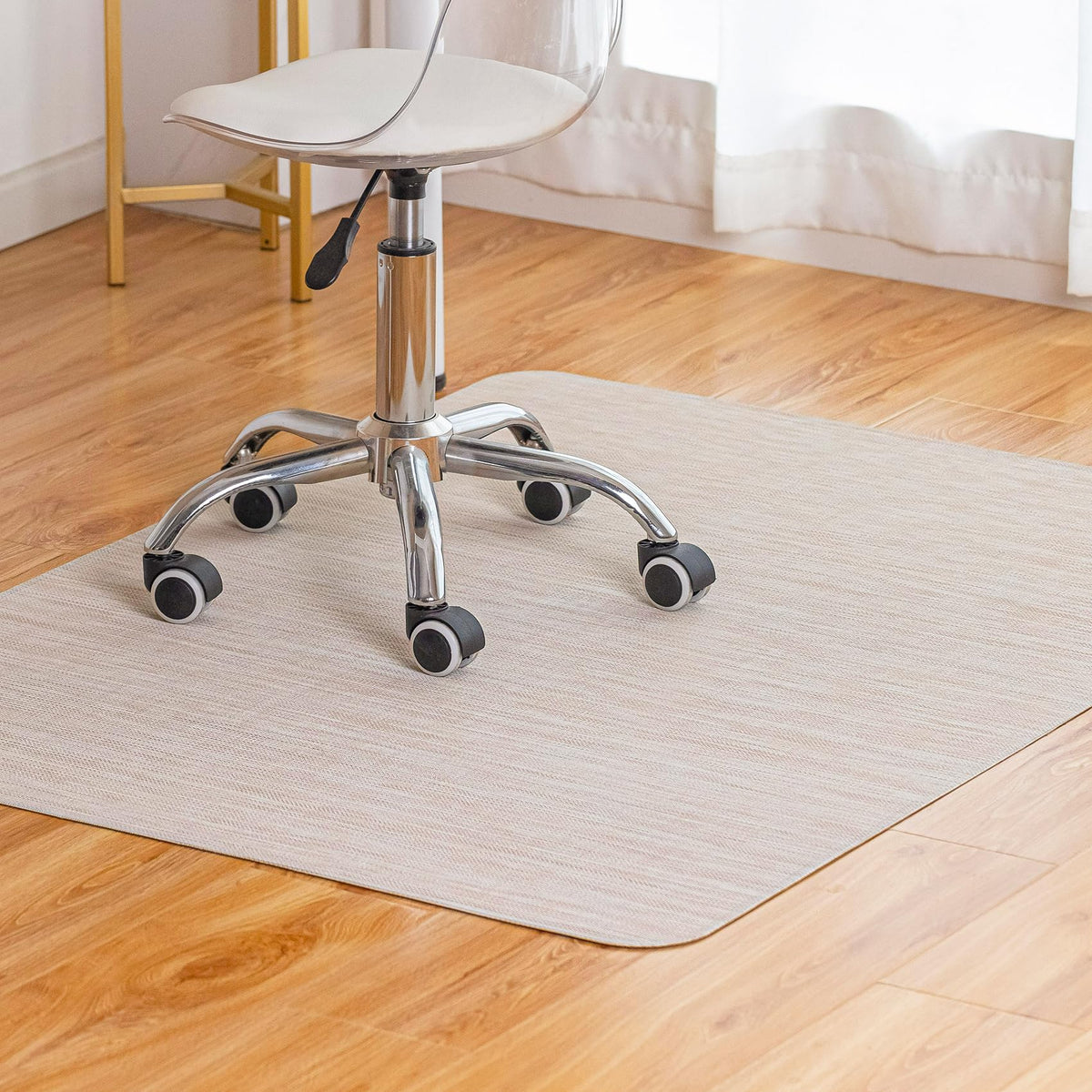 Baroyal Office Chair Mat for Hardwood Floor Under Desk Computer Rolling Chair Mat for Wood/Tile Floor Non-Slip Heavy Duty Desk Rug PVC Plastic Hard Floor Protector 36" x 48" (Espresso)