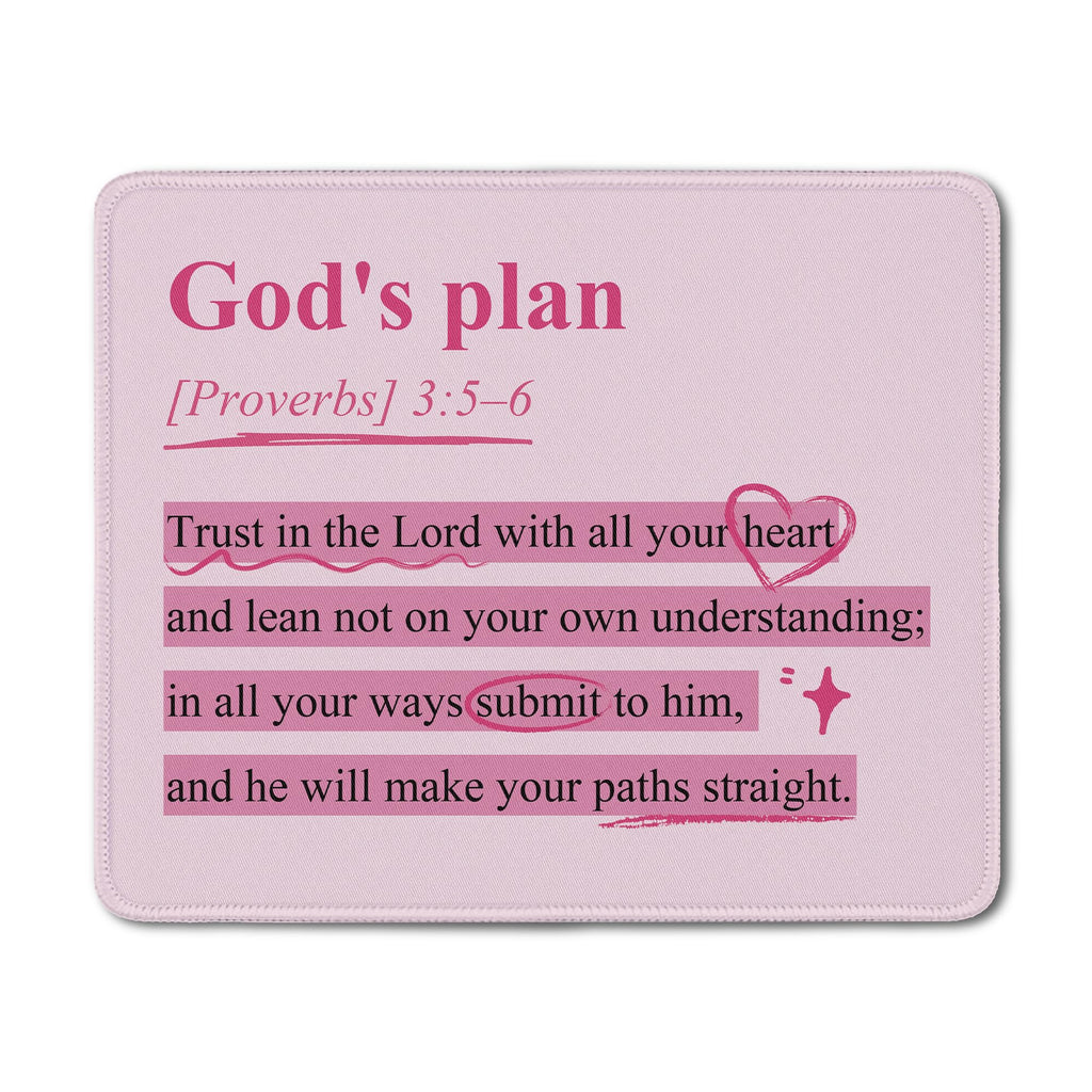 Inspirational Christian God Says I Am Mouse Pad, Minimalist Boho Floral Bible Verse Affirmation Mouse Pads Mousepad for Home Office Dorm Computers Laptop Supplies Desk Accessories, 9.5x7.9 Inch