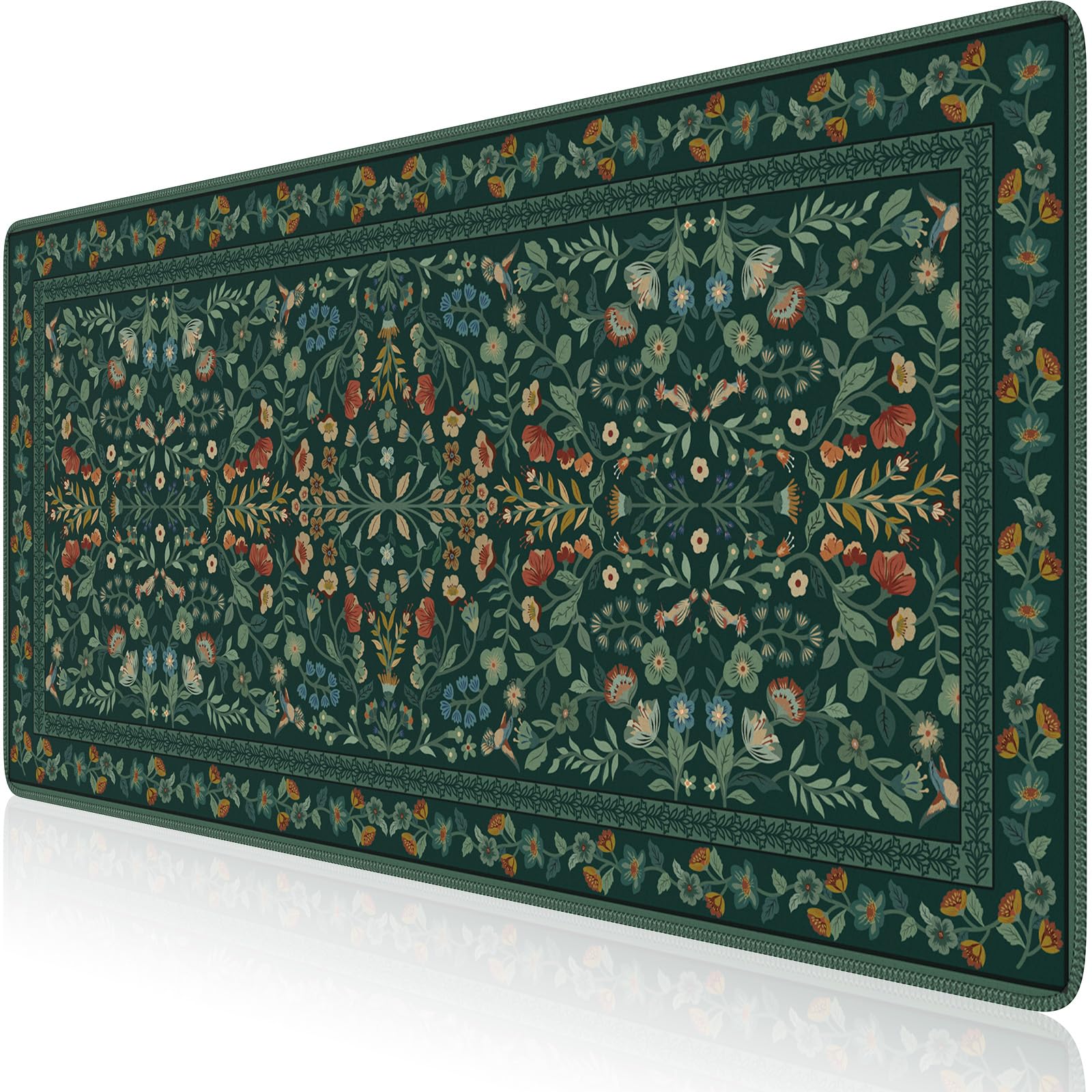 iCasso Desk Mat,Mouse Pad for Office Desk,35.4x15.7in,Pink Floral