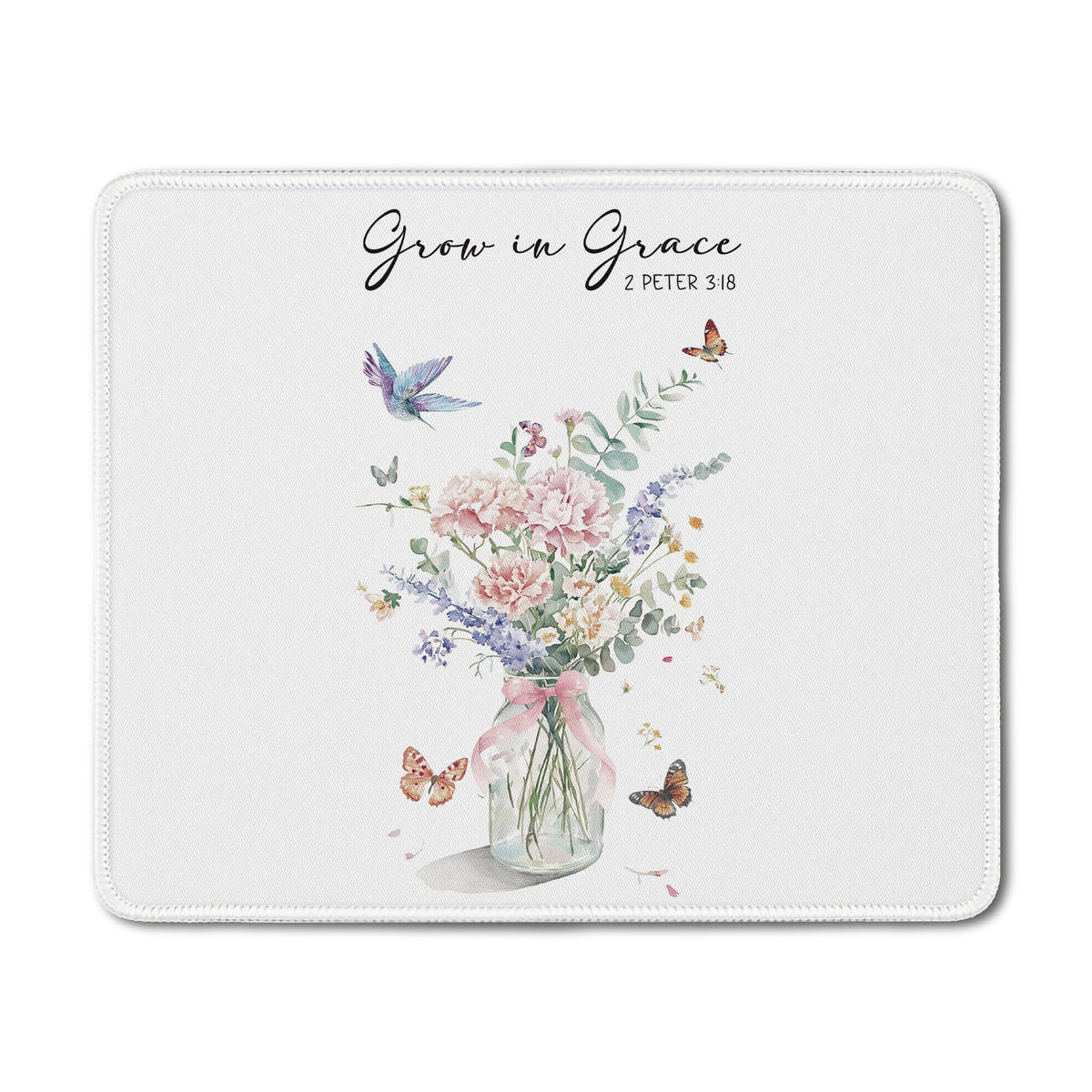 Inspirational Christian God Says I Am Mouse Pad, Minimalist Boho Floral Bible Verse Affirmation Mouse Pads Mousepad for Home Office Dorm Computers Laptop Supplies Desk Accessories, 9.5x7.9 Inch