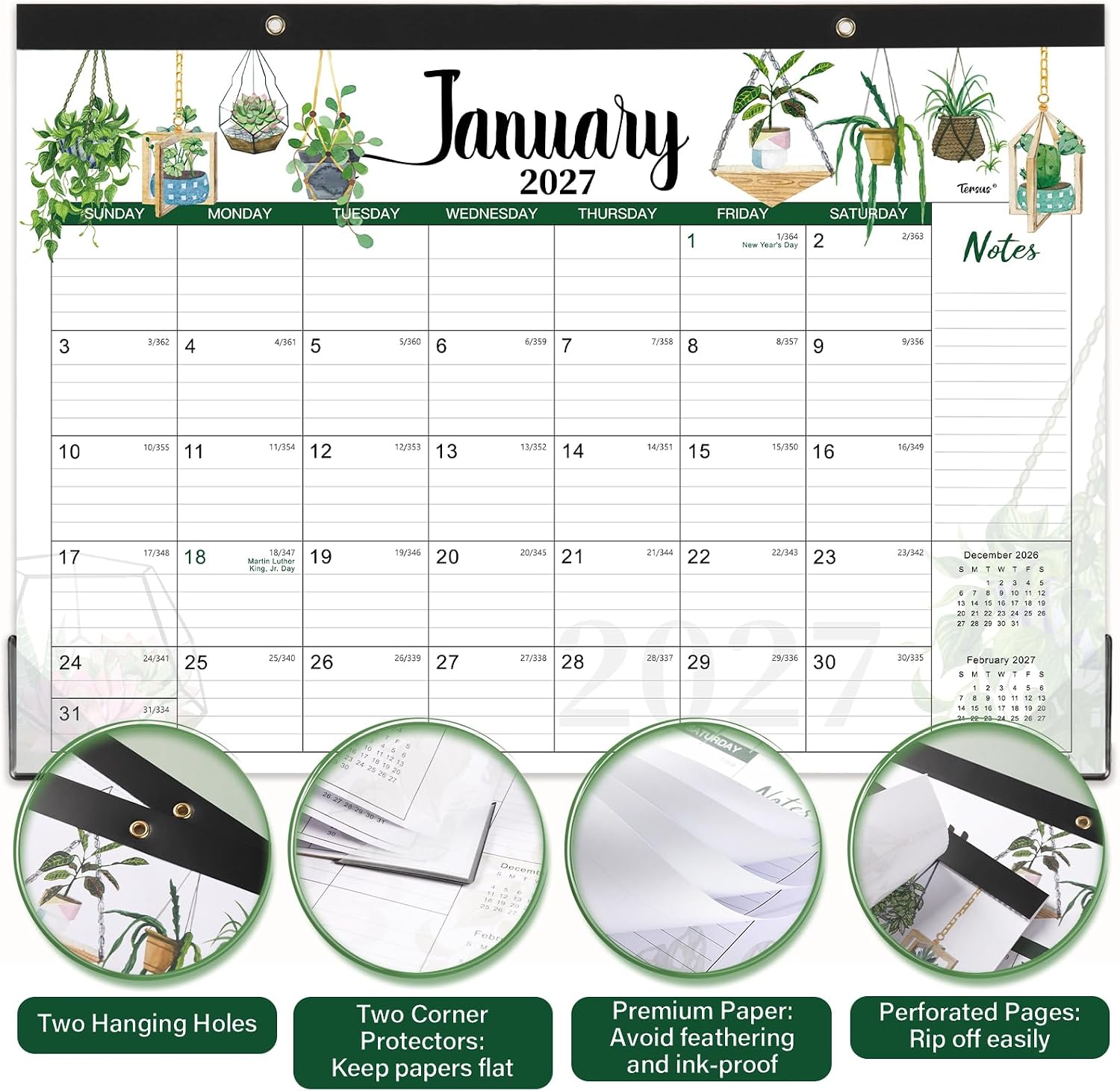 2027 Desk Calendar - Desktop Calendar 2027, JAN. 2027 - DEC. 2027
