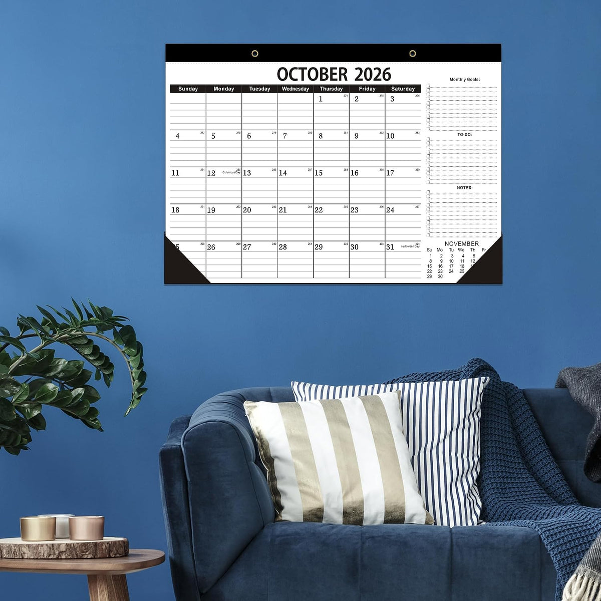 Desk Calendar 2026-2027,October 2026 to March 2028, Desk Calendar 2026-2027 with to-do list,Calendar 2027-18 Months,2027 Calendar 17" x 12" for Home or Office.