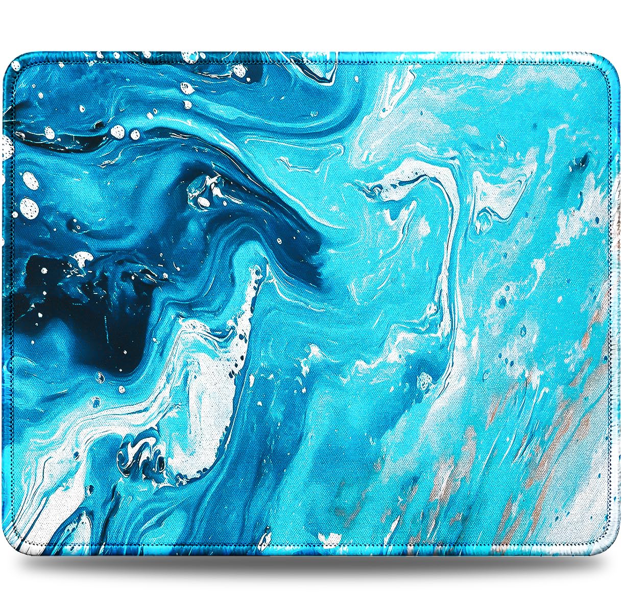 JIKIOU Mouse Pad with Stitched Edge, Perfect Size-10.2x8.3in Black