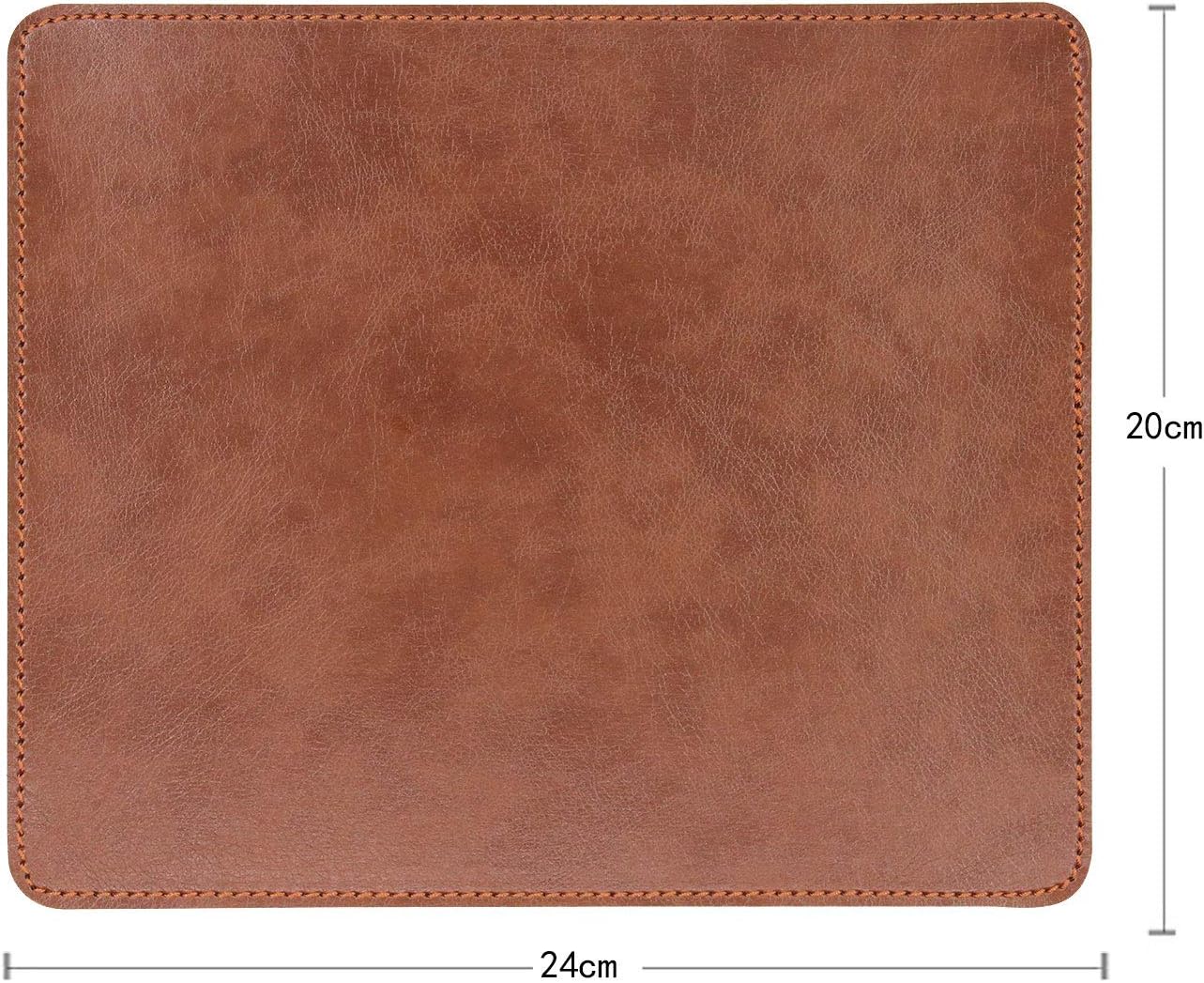 Leather Mouse pad for Laptop Computer PC 9.45 X 7.87 inch Brown
