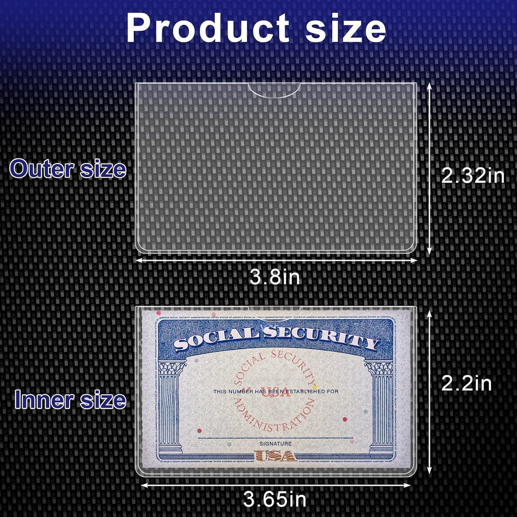 10 Pack Social Security Card Protector Medicare New Credit Card Holder,24 Mil Soft Clear Card for Waterproof SSN Card Protector，ID/Debit/Credit Card Covers Sleeve(10)