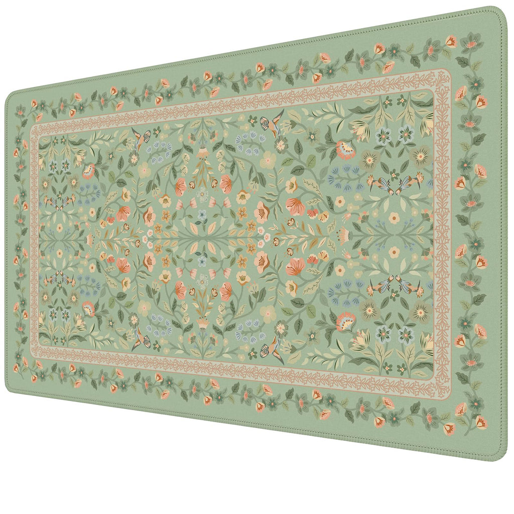 iCasso Desk Mat,Mouse Pad for Office Desk,35.4x15.7in,Pink Floral