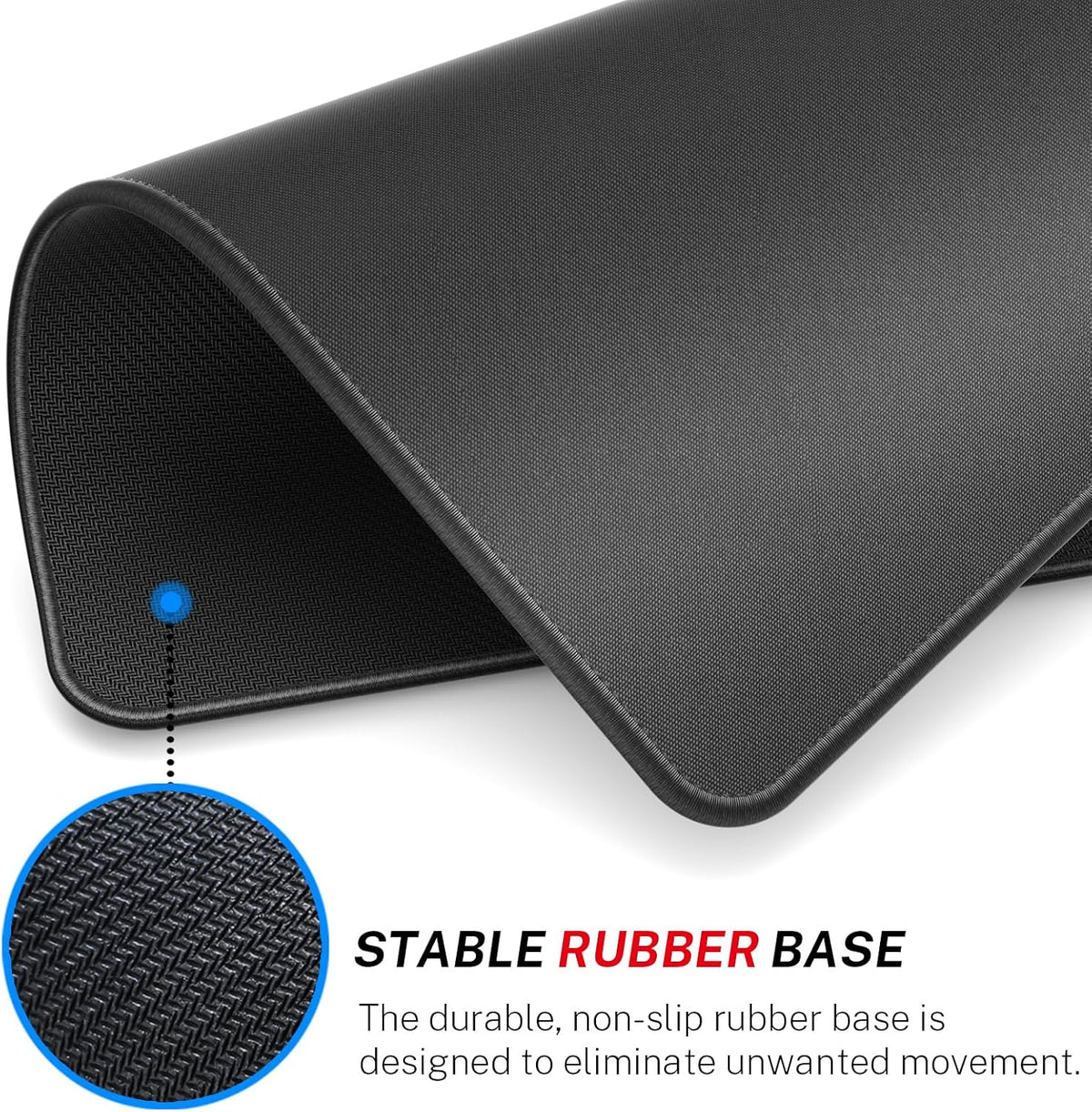 MROCO 3 Pack Mouse Pad, Black Mousepad for Desk, 30% Larger, 8.5 x 11 in