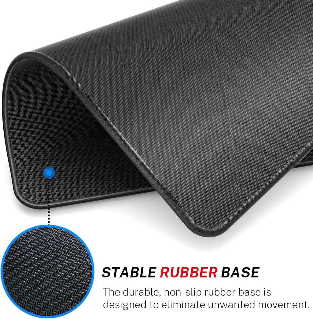 MROCO Essential Office & Gaming Mouse Pad, 30% Larger, 8.5” x 11” in, Black