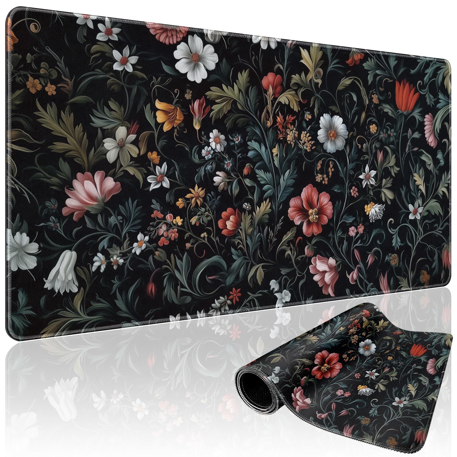 Mystical Gothic Library Large Gaming Mouse Pad Desk Mat 31.5x15.7