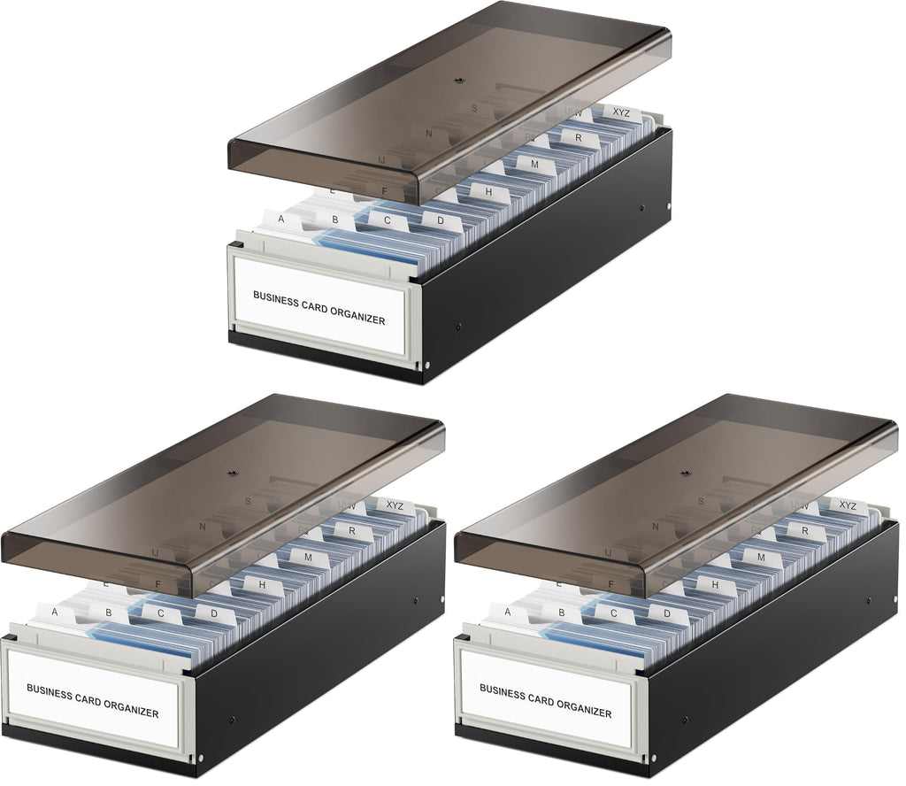 MaxGear Business Card Holder for Desk, Capacity: 800 Cards (3.5” x 2.2”)