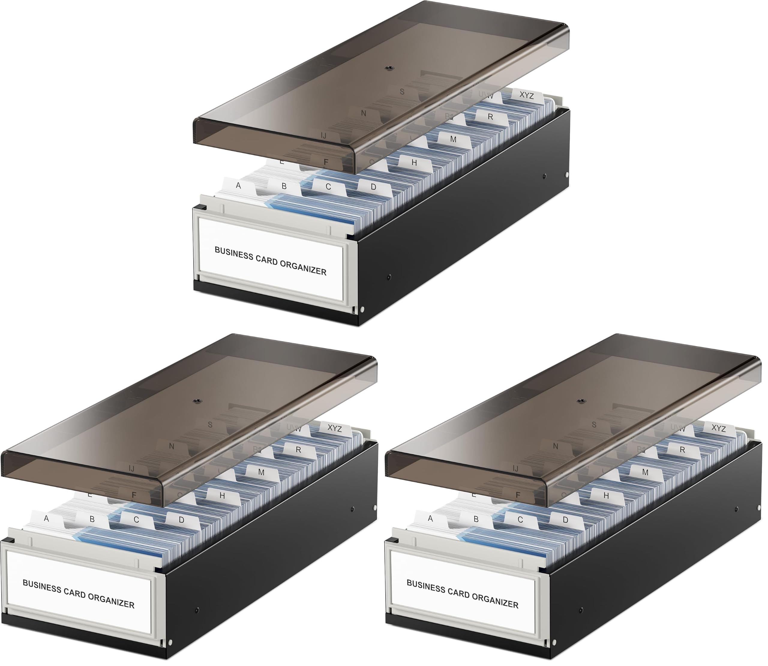 MaxGear Business Card Holder for Desk, Capacity: 800 Cards (3.5” x 2.2”)