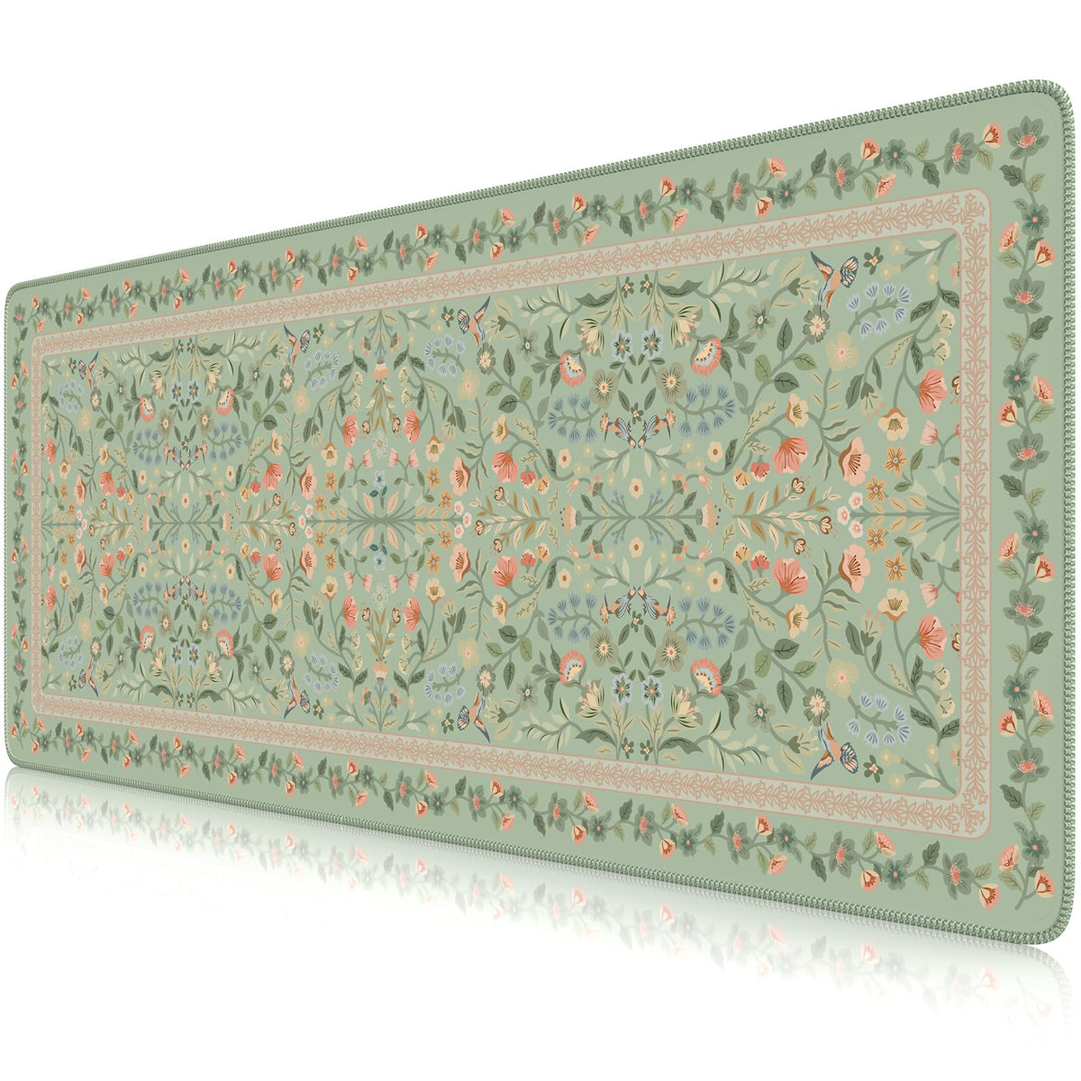 iCasso Desk Mat,Mouse Pad for Office Desk,35.4x15.7in,Pink Floral