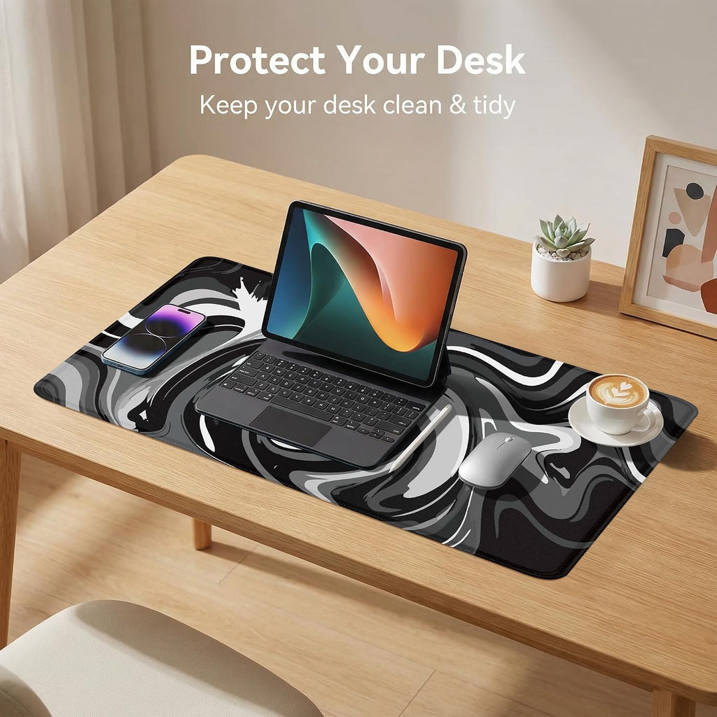 Rcege Large Gaming Mouse Pad Extended Desk Mat with Non Slip Stitched Edge