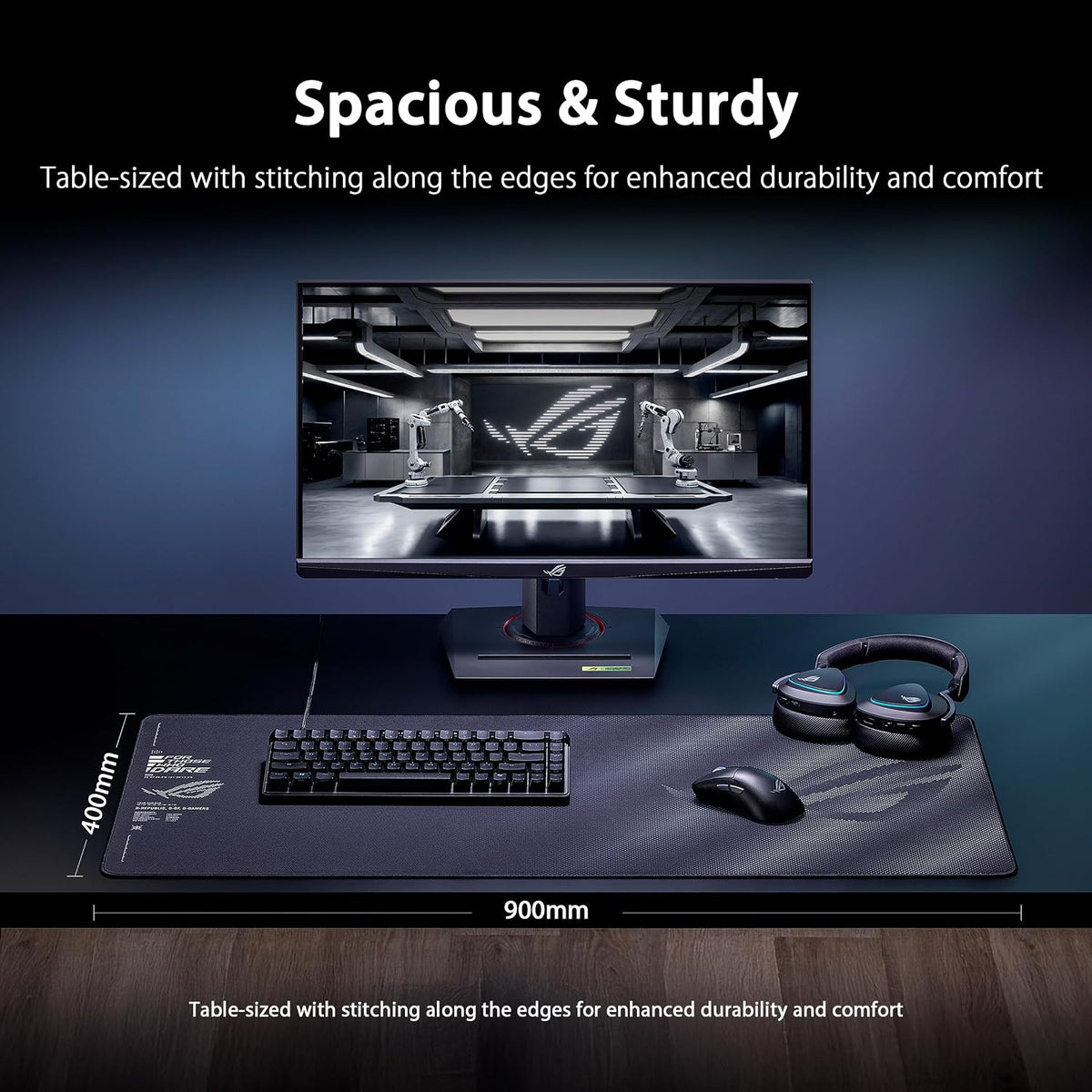 ASUS ROG Sheath II XXL Gaming Mouse Pad, 35.4” x 15.7”- Black