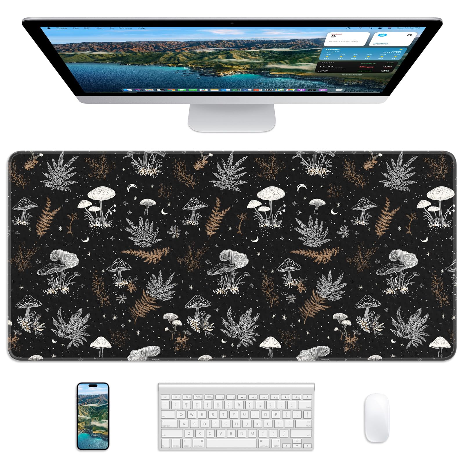 Mouse Pad 31.5x11.8in Large Desk Mat Non-Slip for Office