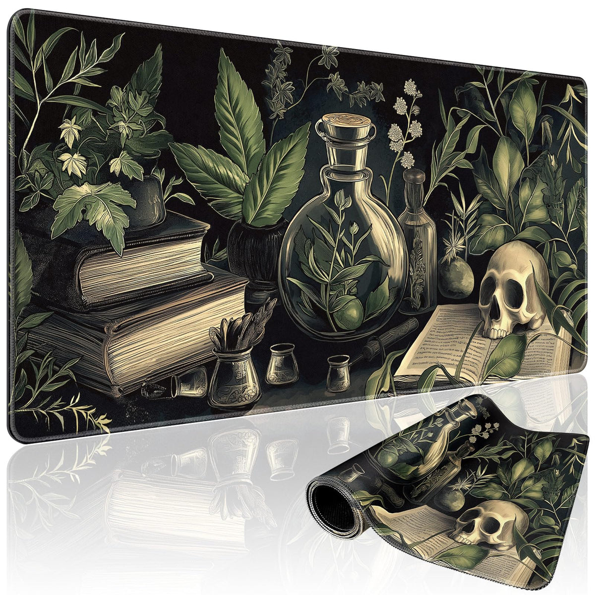 Mystical Gothic Library Large Gaming Mouse Pad Desk Mat 31.5x15.7