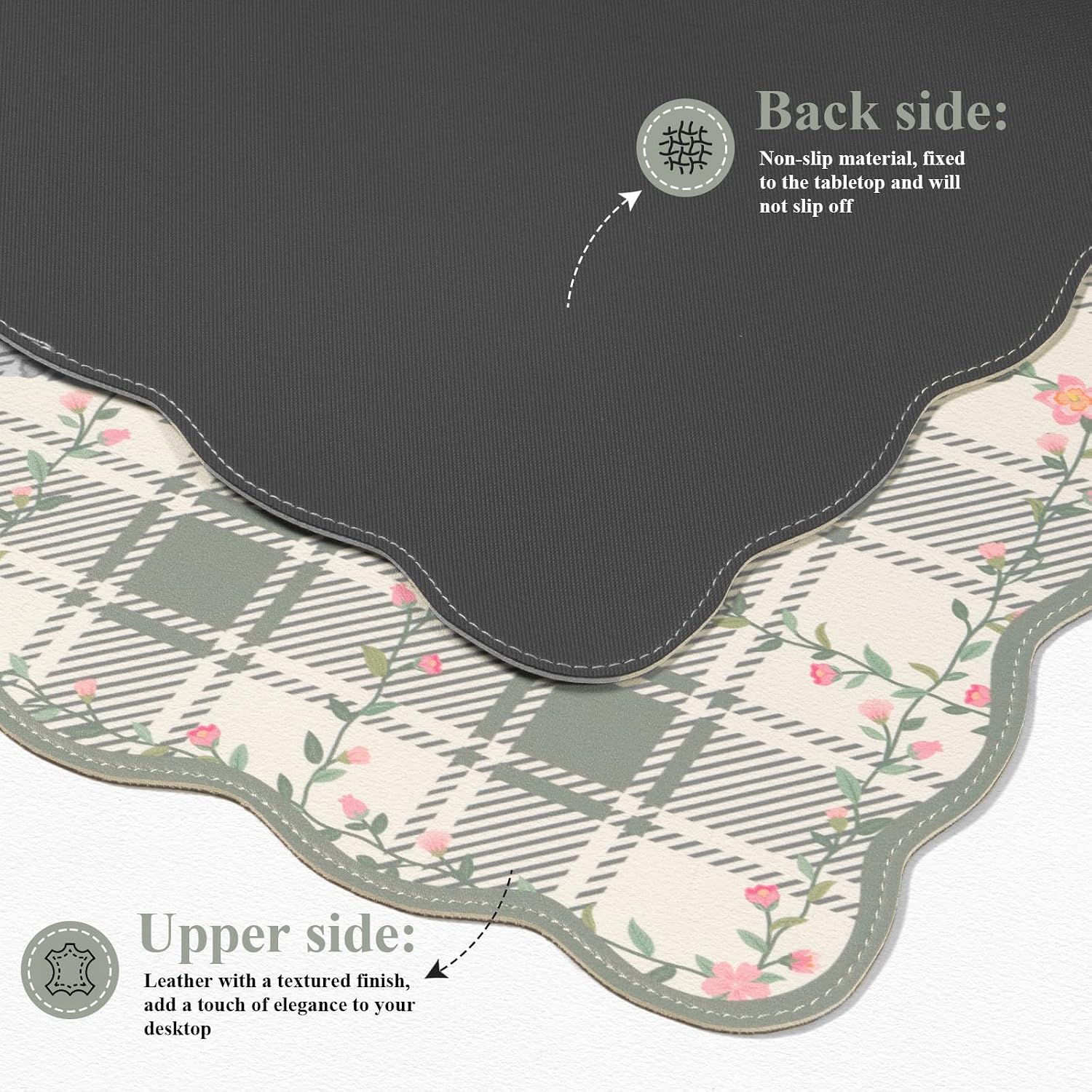iCasso Light Green Mouse Mat 35.4"x15.7", Desk Shield for Workspace