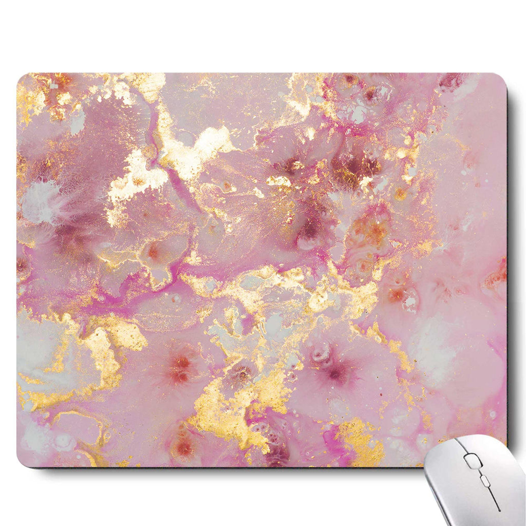 Gorgeous Flowers Plants Mouse Pad,Pink Floral Rose Mouse Pads for Desk,Soft Computer Mouse Mat Cute Mousepad Cloth Computer Mouse Pads for Women,Square Waterproof Non-Slip Rubber Base MousePads